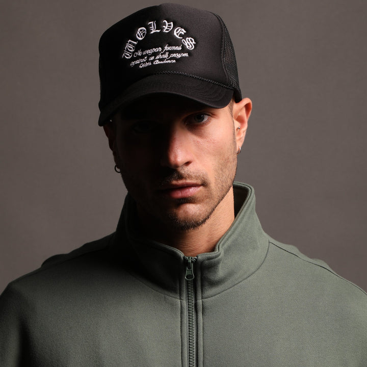 Chopper Trucker Hat in Black