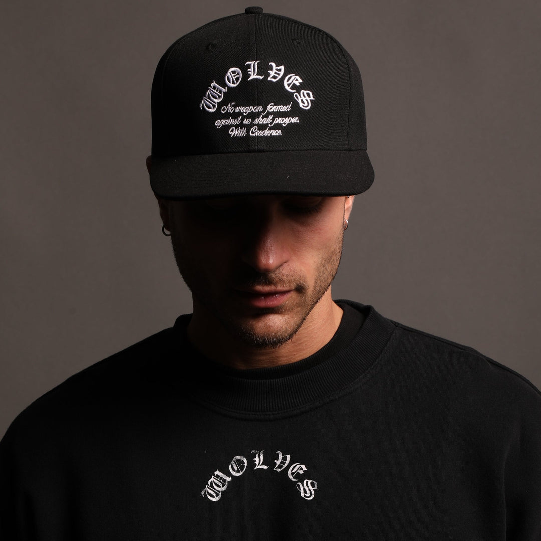 Chopper Fitted Hat in Black