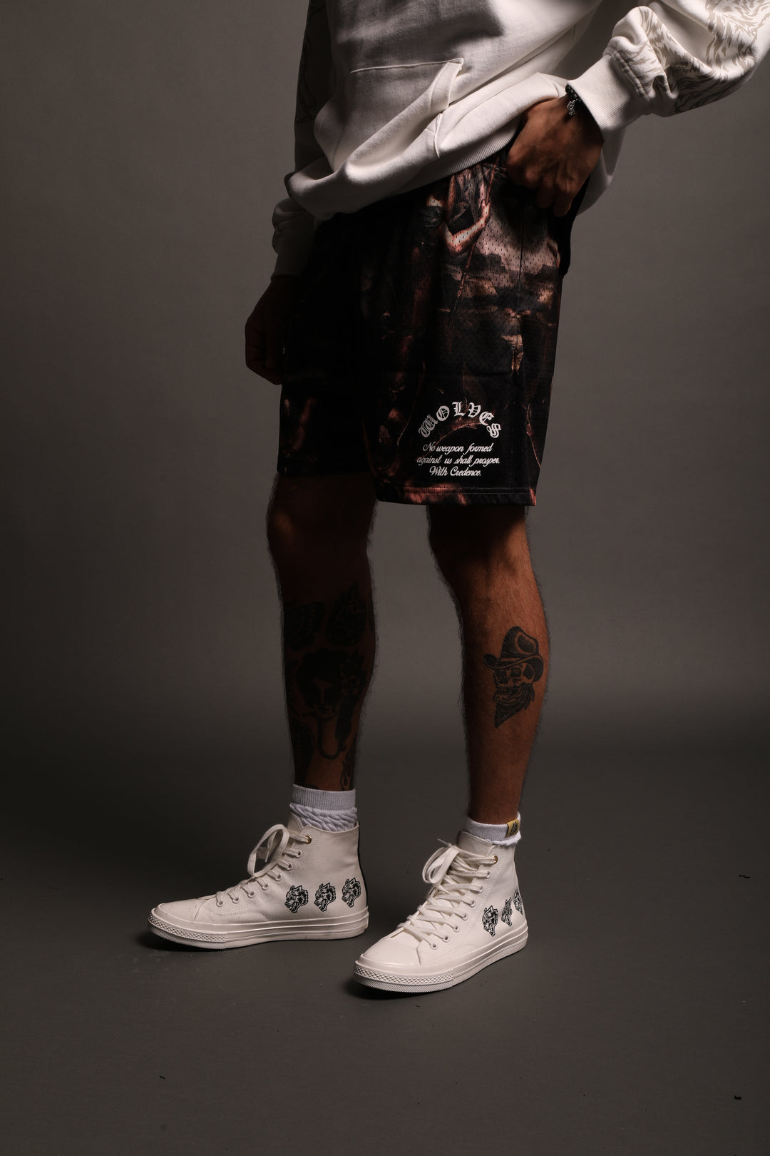 Chopper Patch Liam Mesh Shorts in Michael