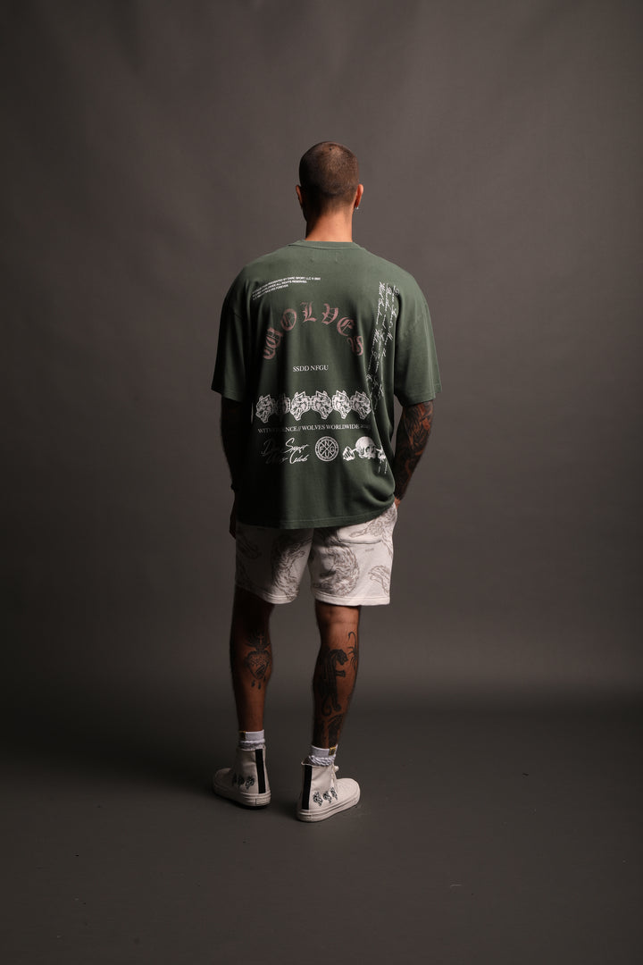 With Credence "Premium" Oversized Tee in Rosemary