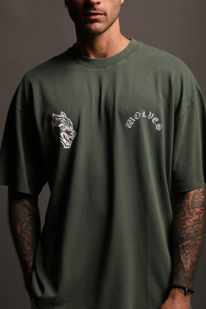 With Credence "Premium" Oversized Tee in Rosemary