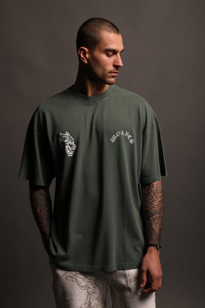 With Credence "Premium" Oversized Tee in Rosemary