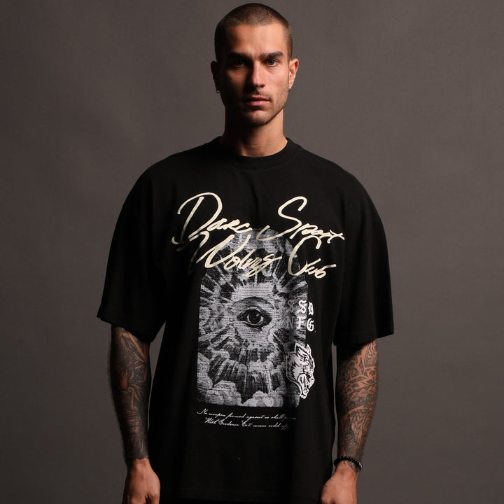 All Seeing "Premium" Oversized Tee in Black