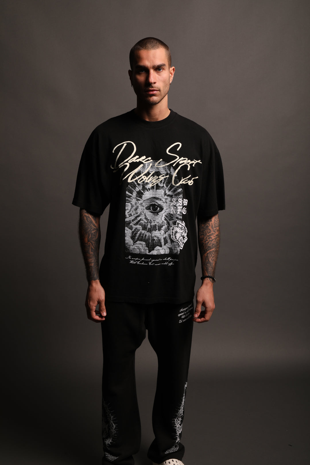 All Seeing "Premium" Oversized Tee in Black
