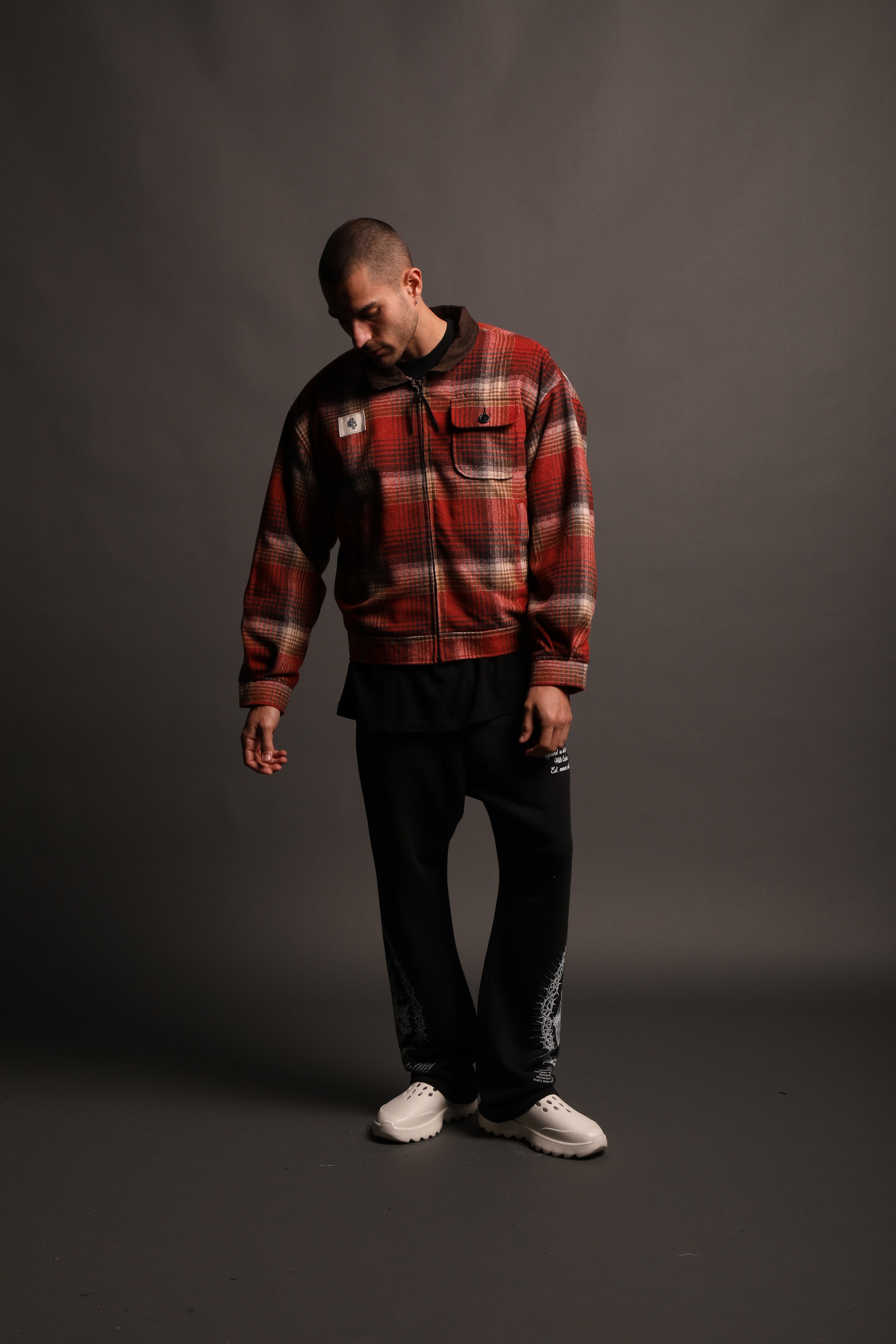 Wolf Head Logan Jacket in Brimstone Plaid