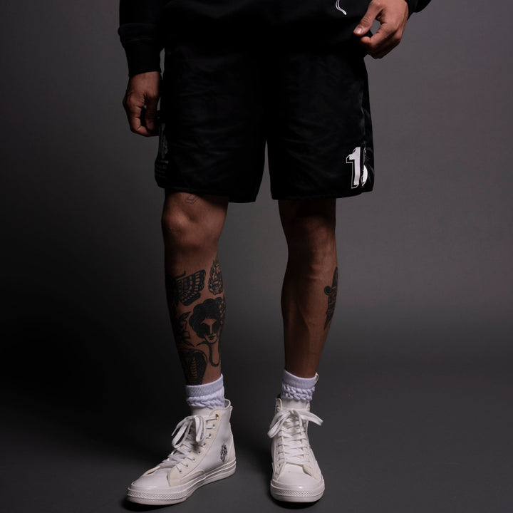 Our Stamp Gerard Shorts in Black