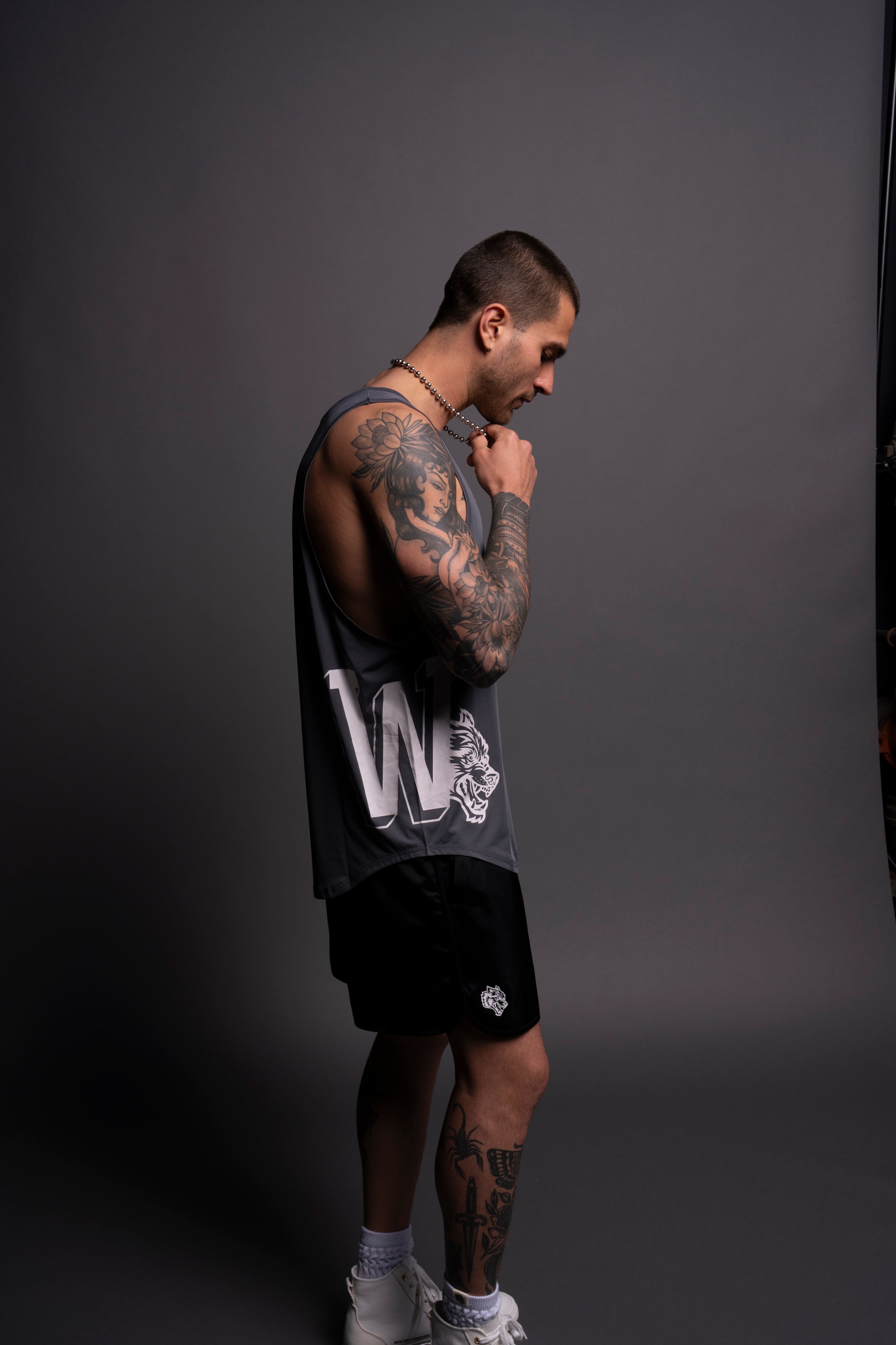 Darc Sport GYM DRY WOLF DROP TANK WHITE