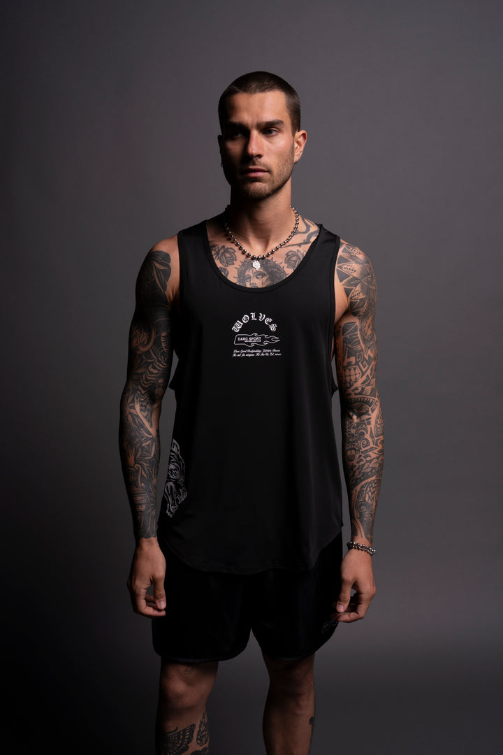 Our Stamp "Dry Wolf" (Drop) Tank in Black