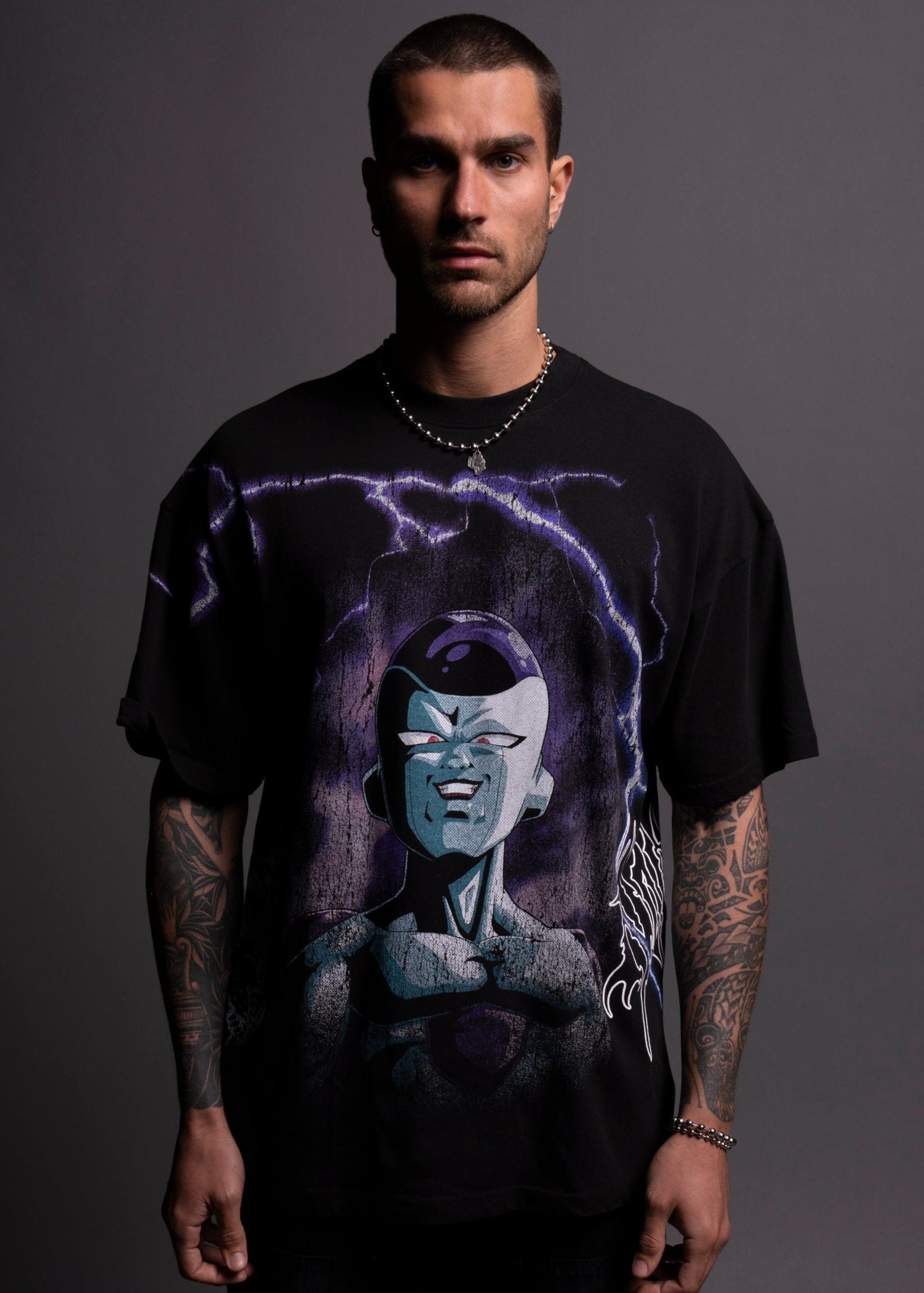 Frieza Energy "Premium" Oversized Tee in Black