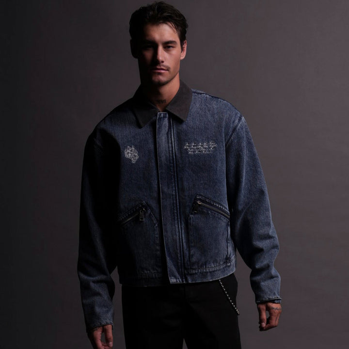 Hesh Earl Jacket in Darc Blue Wash