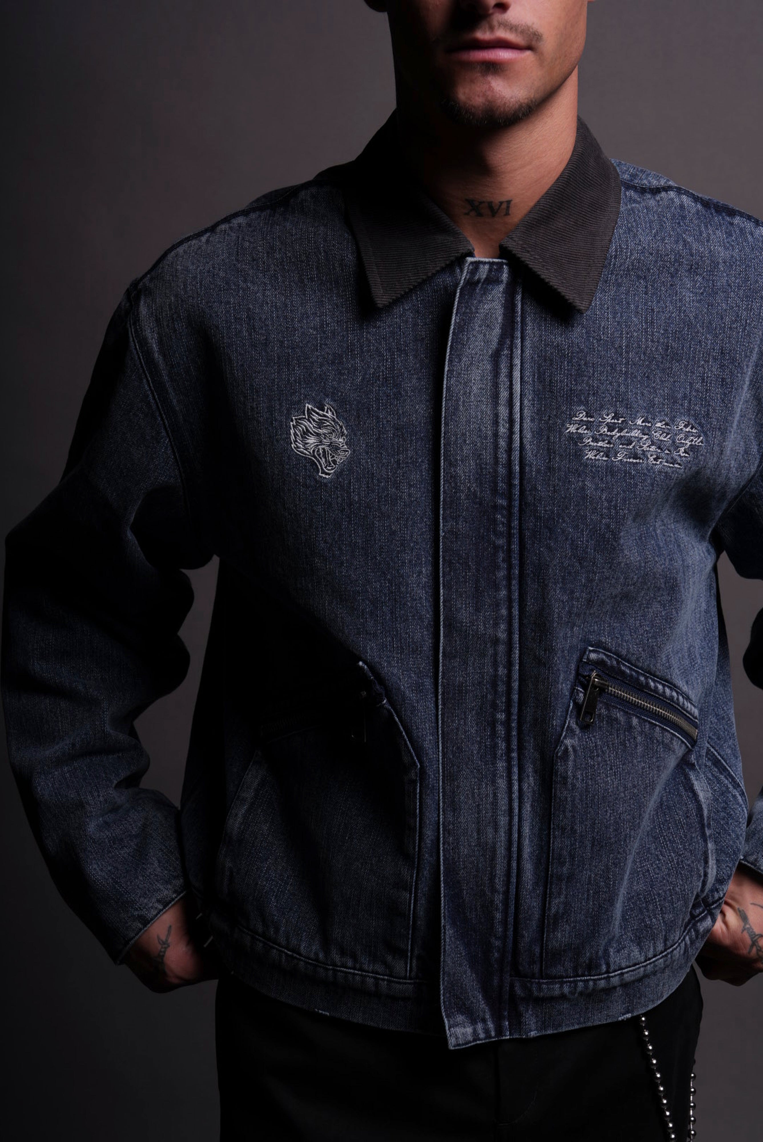 Hesh Earl Jacket in Darc Blue Wash