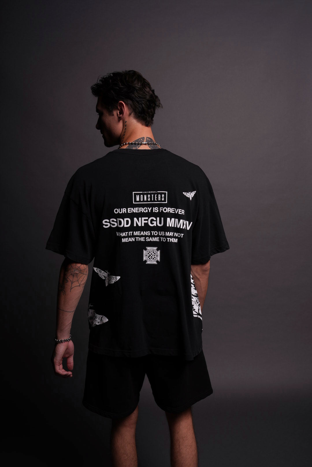 The Mummy "Side By Side" Oversized Tee in Black