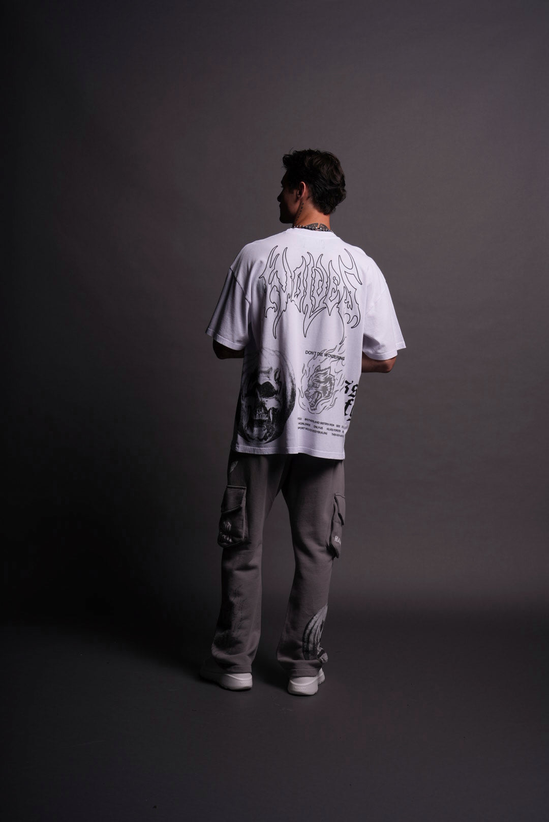 He's Coming Back "Premium" Oversized Tee in White