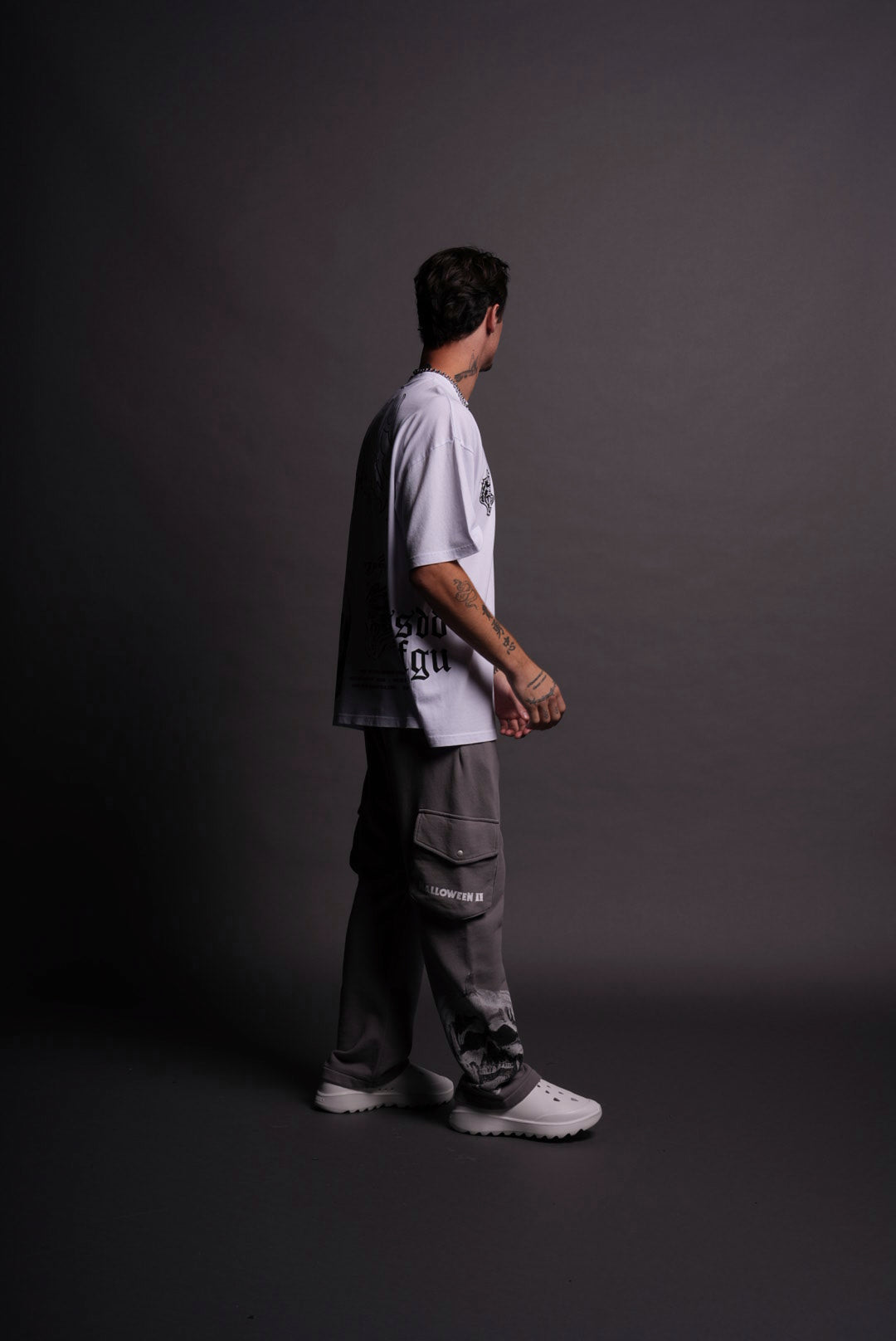 He's Coming Back "Premium" Oversized Tee in White