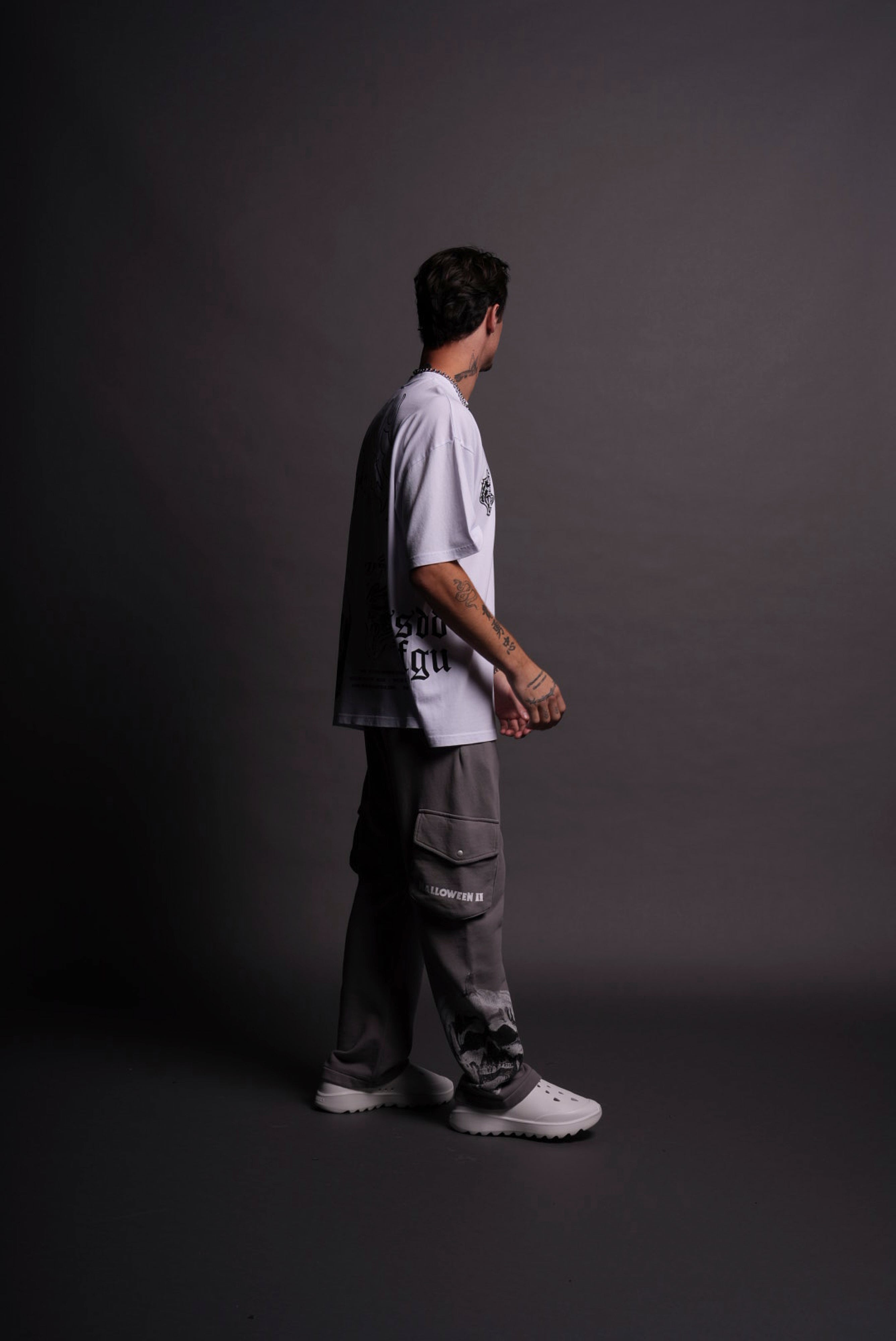 He's Coming Back "Premium" Oversized Tee in White