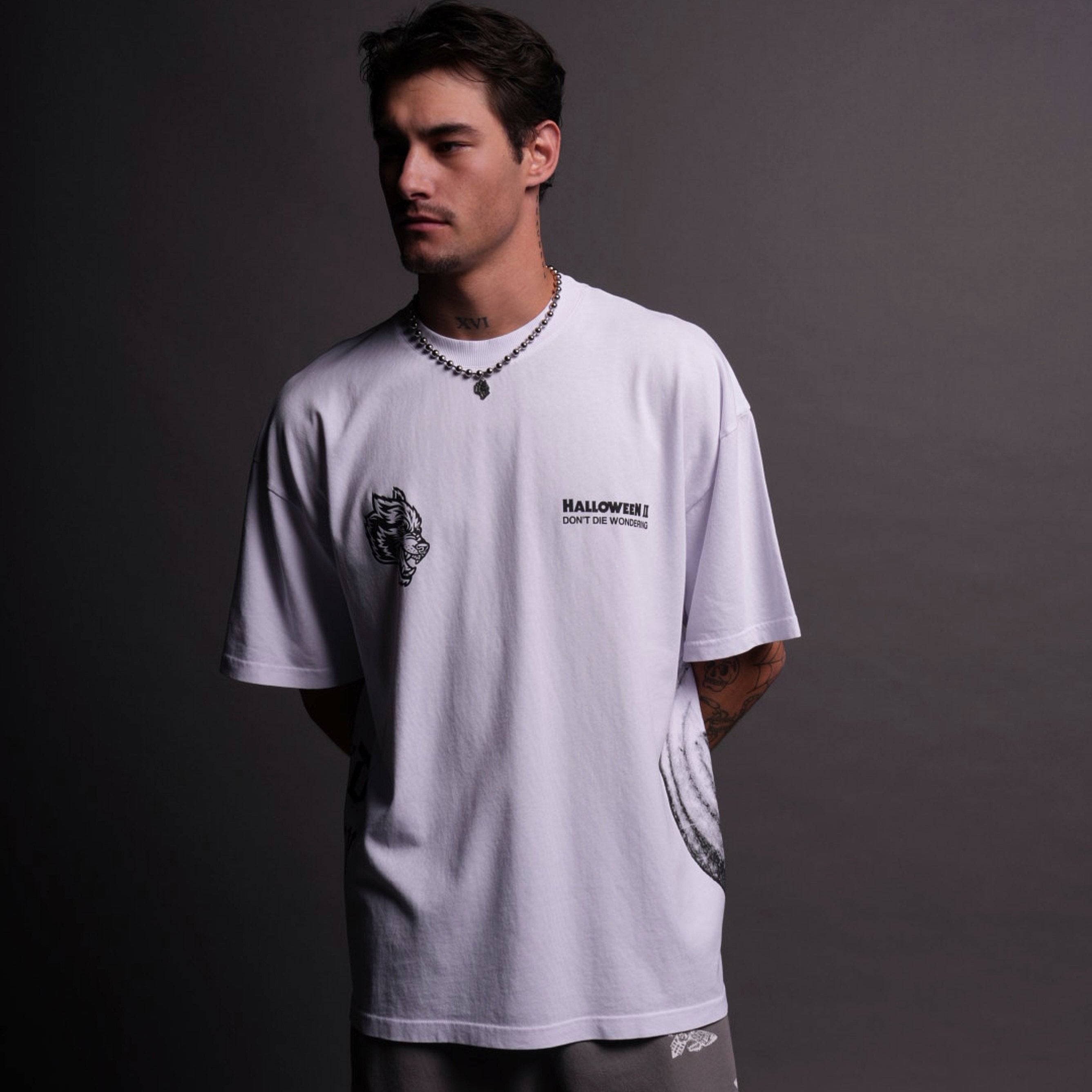 He's Coming Back "Premium" Oversized Tee in White