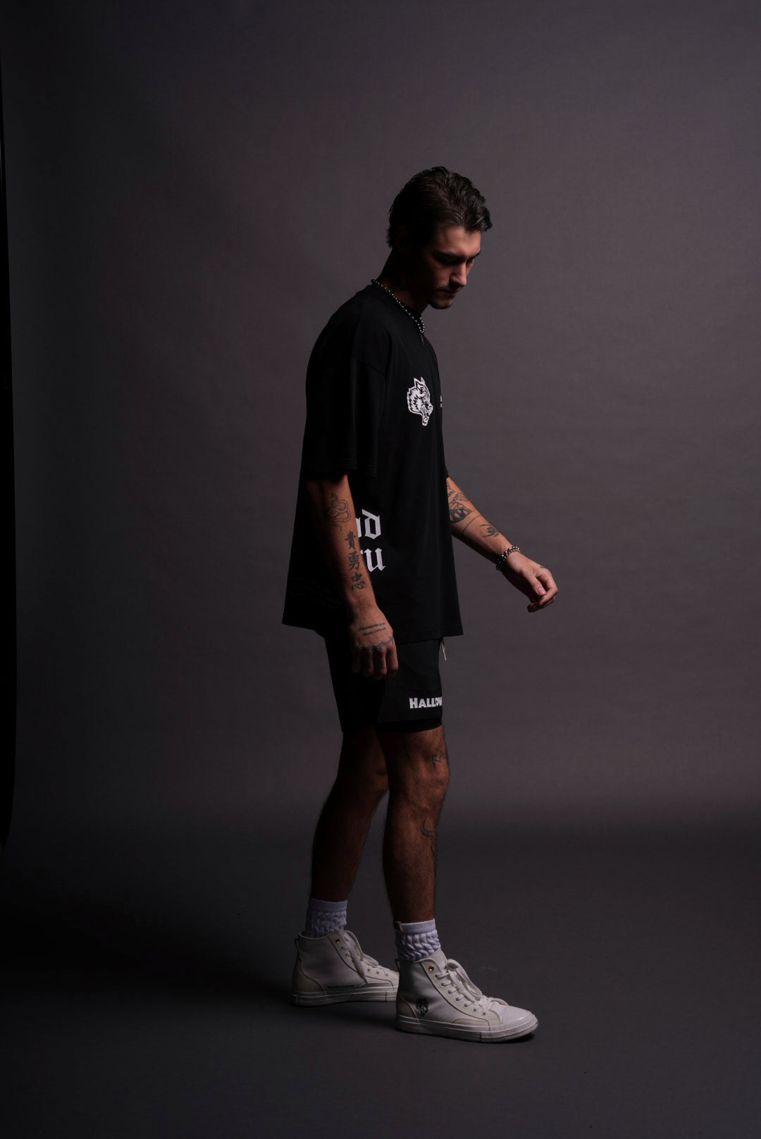 He's Coming Back "Premium" Oversized Tee in Black