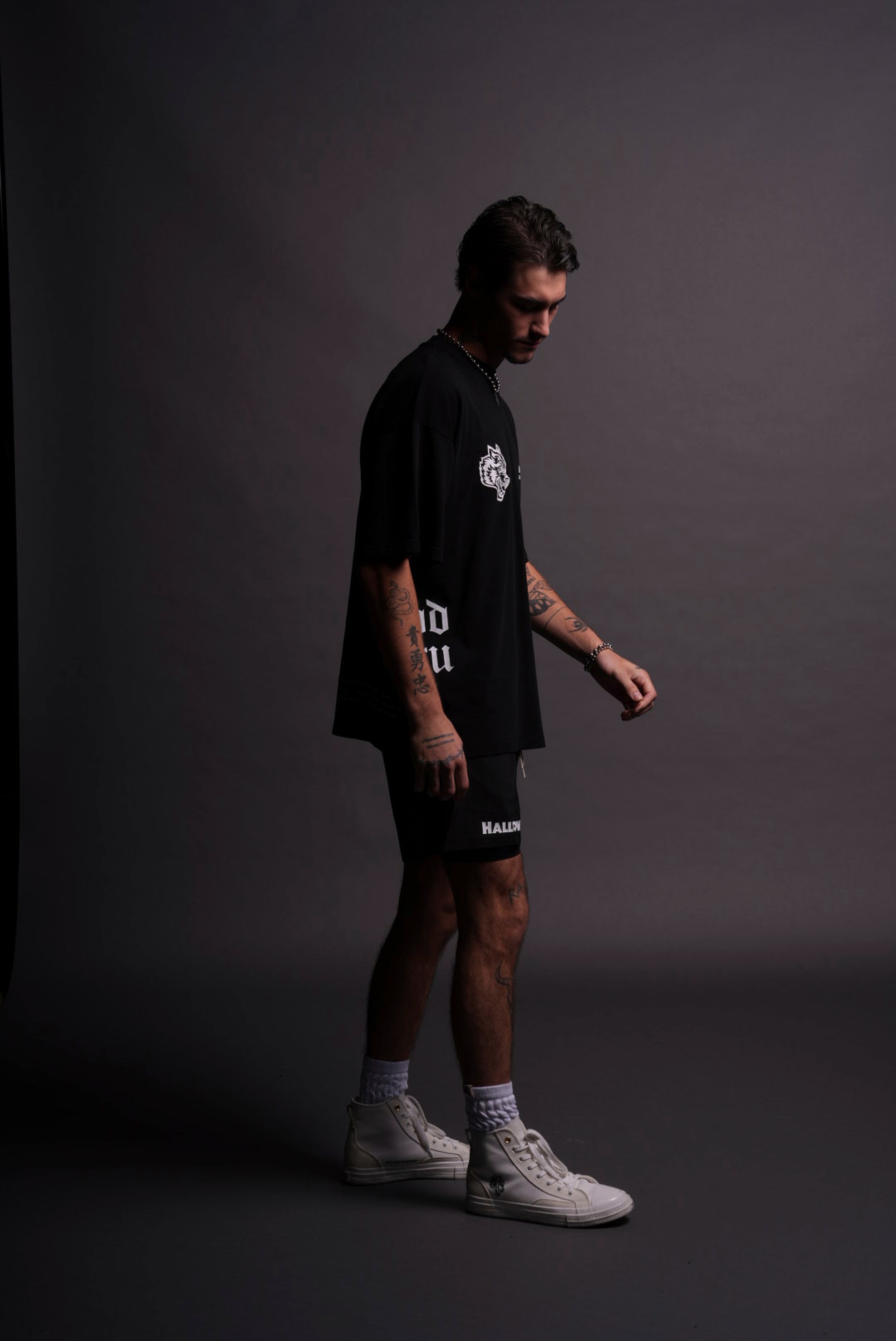 He's Coming Back "Premium" Oversized Tee in Black