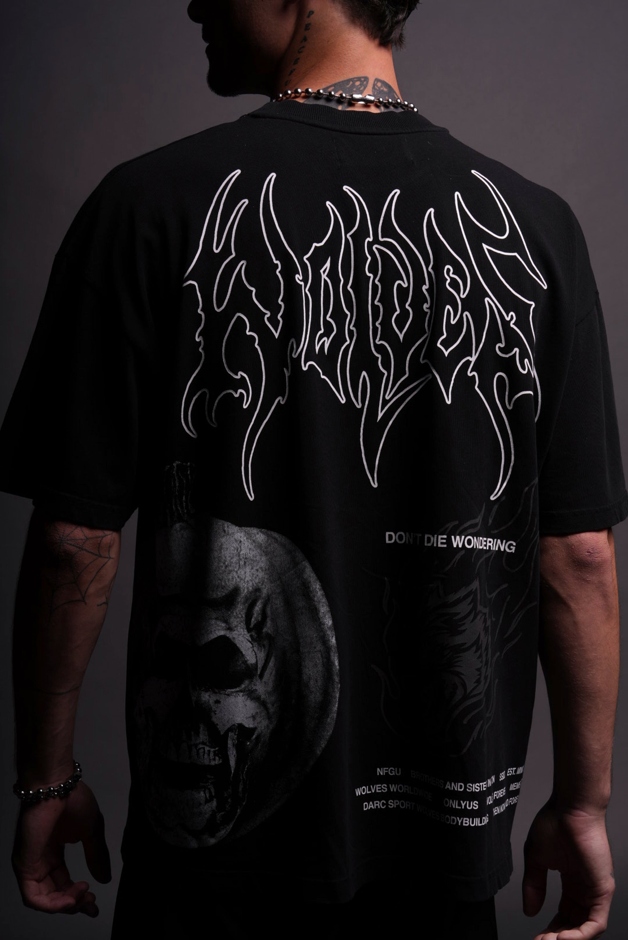 He's Coming Back "Premium" Oversized Tee in Black