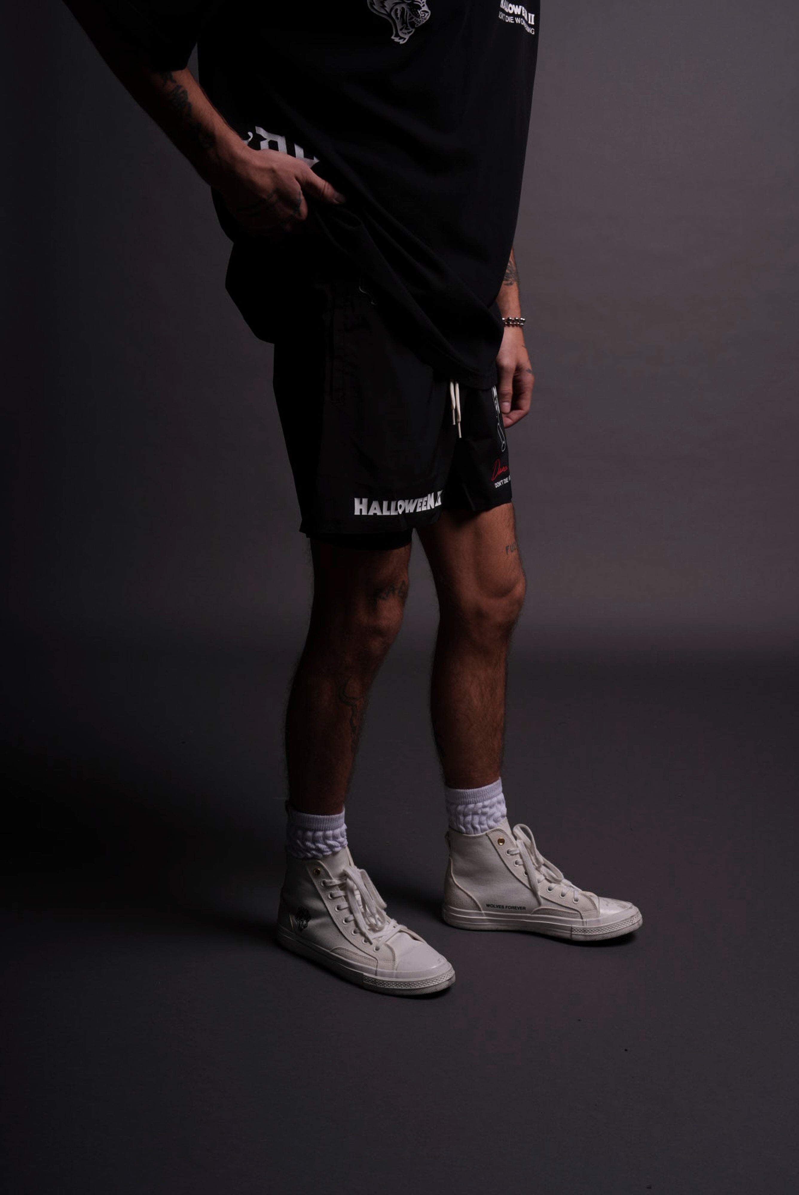 The Night Compression Shorts in Black