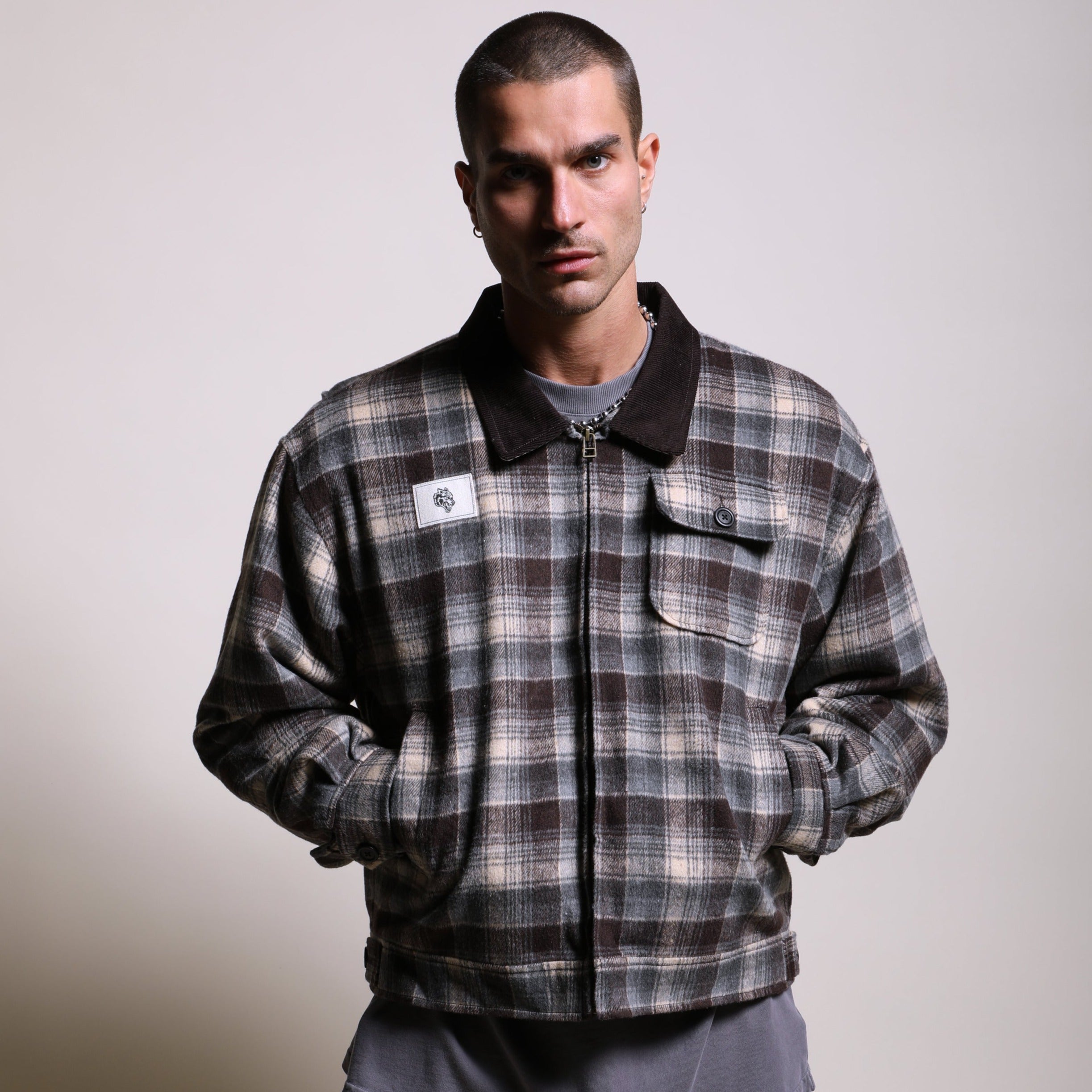 Wolf Head Logan Jacket in Coastal Plaid