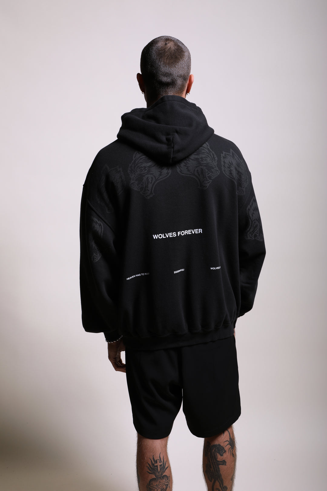 Heaven Has To Wait V2 "Pierce" Hoodie in Black