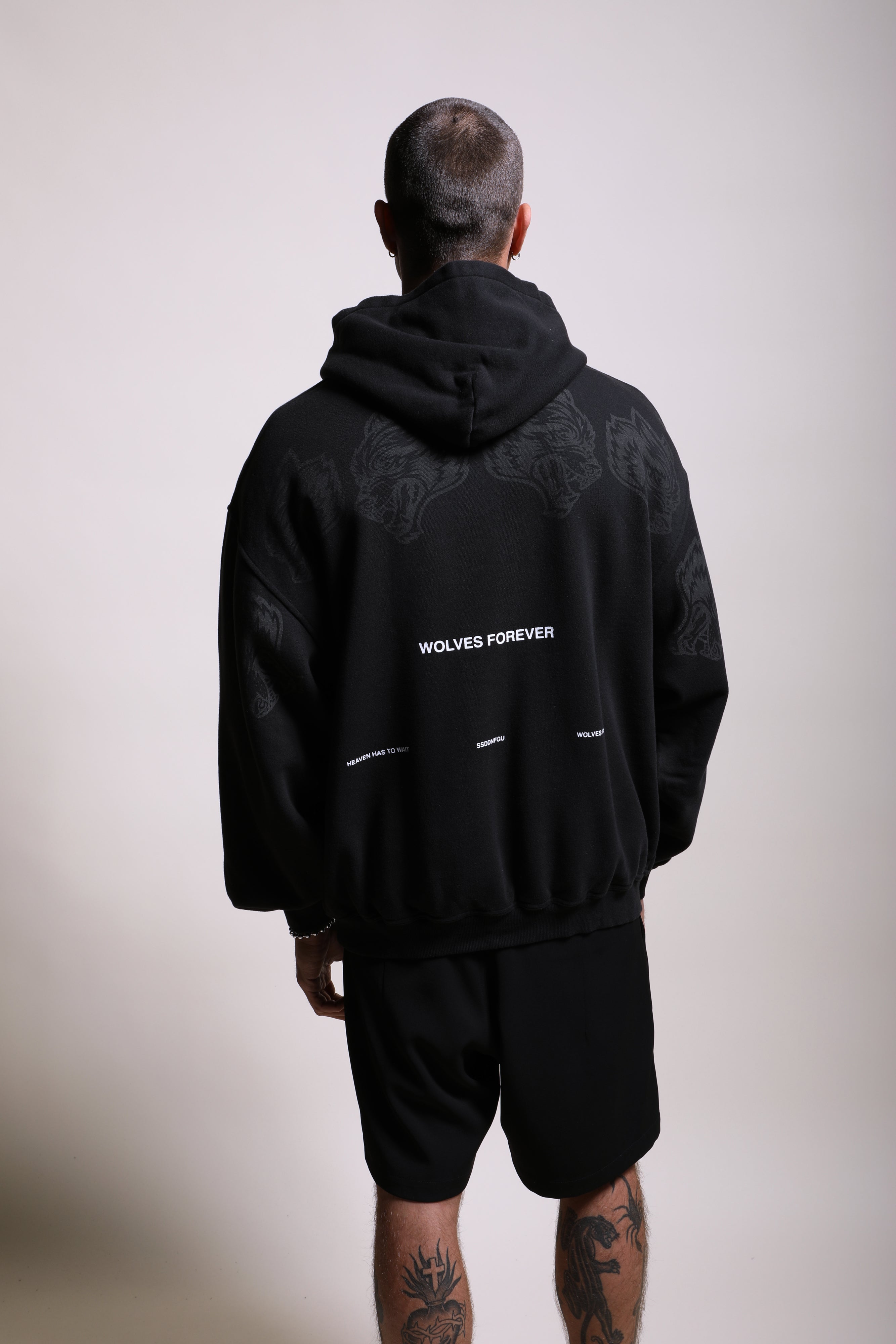 Heaven Has To Wait V2 "Pierce" Hoodie in Black
