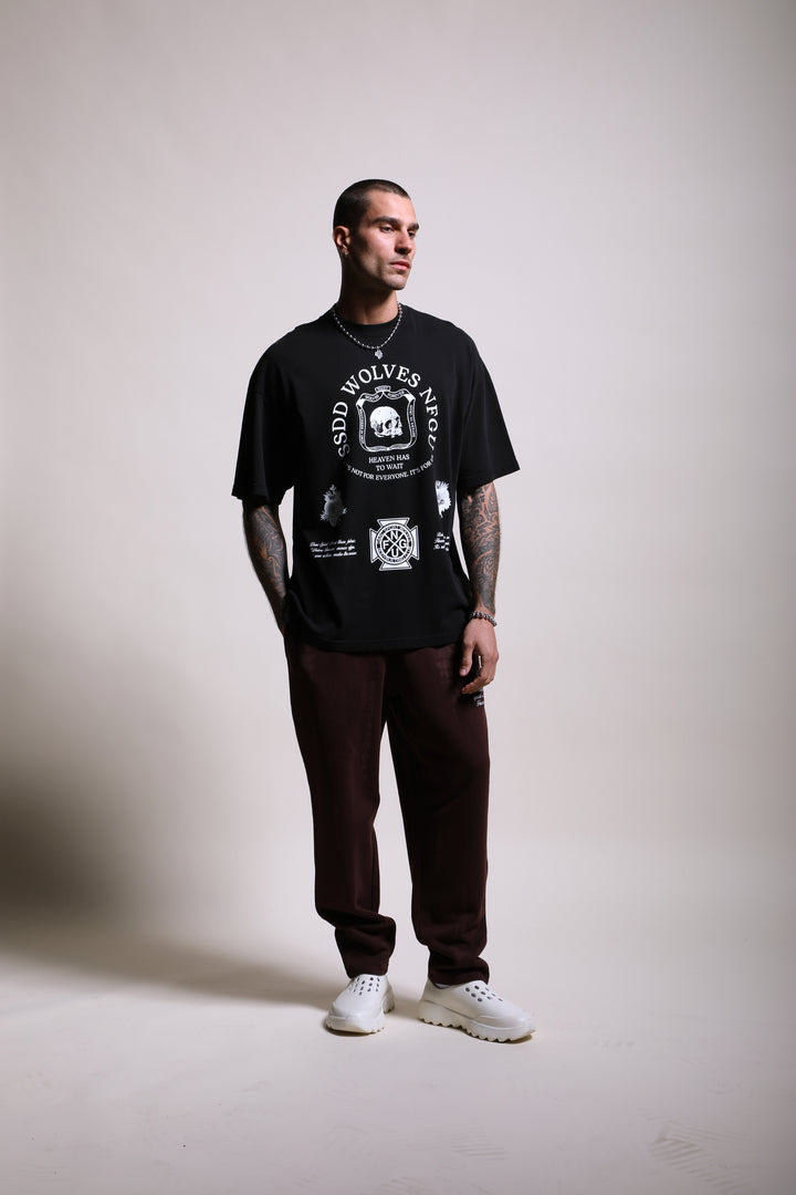 Iron Shield "Premium" Oversized Tee in Black