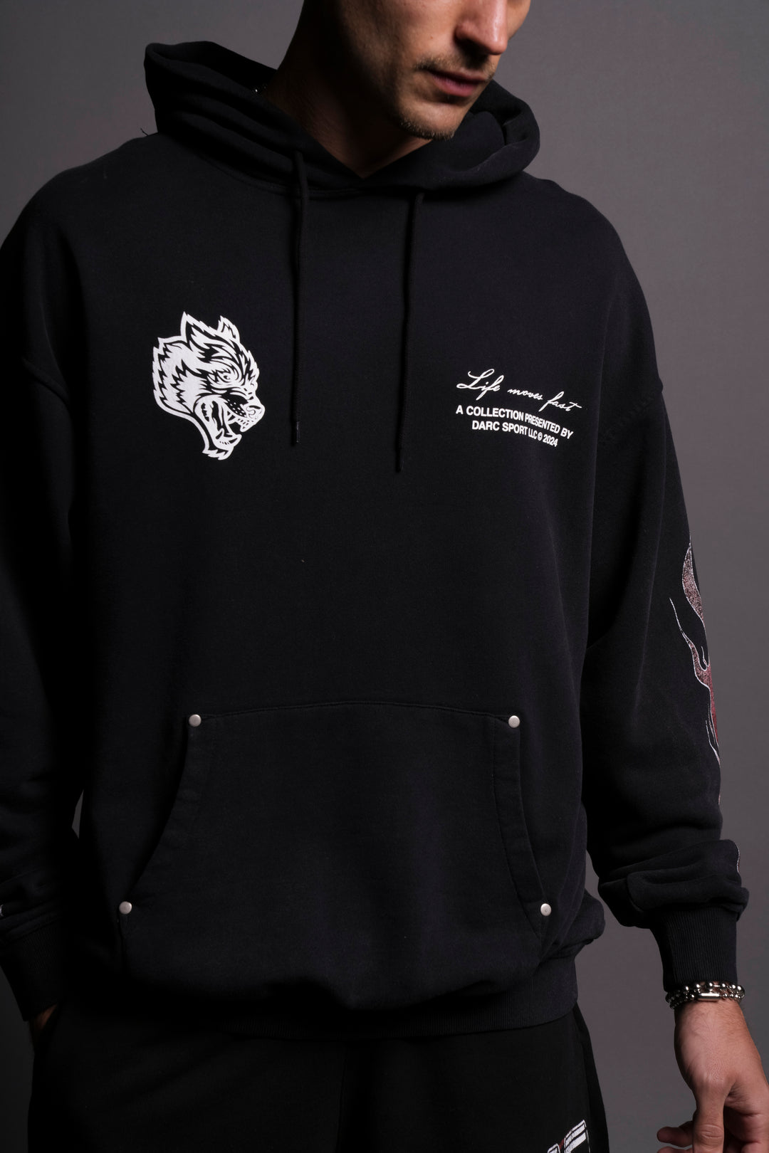 Full Throttle "Vintage Rivet Bishop" Hoodie in Black