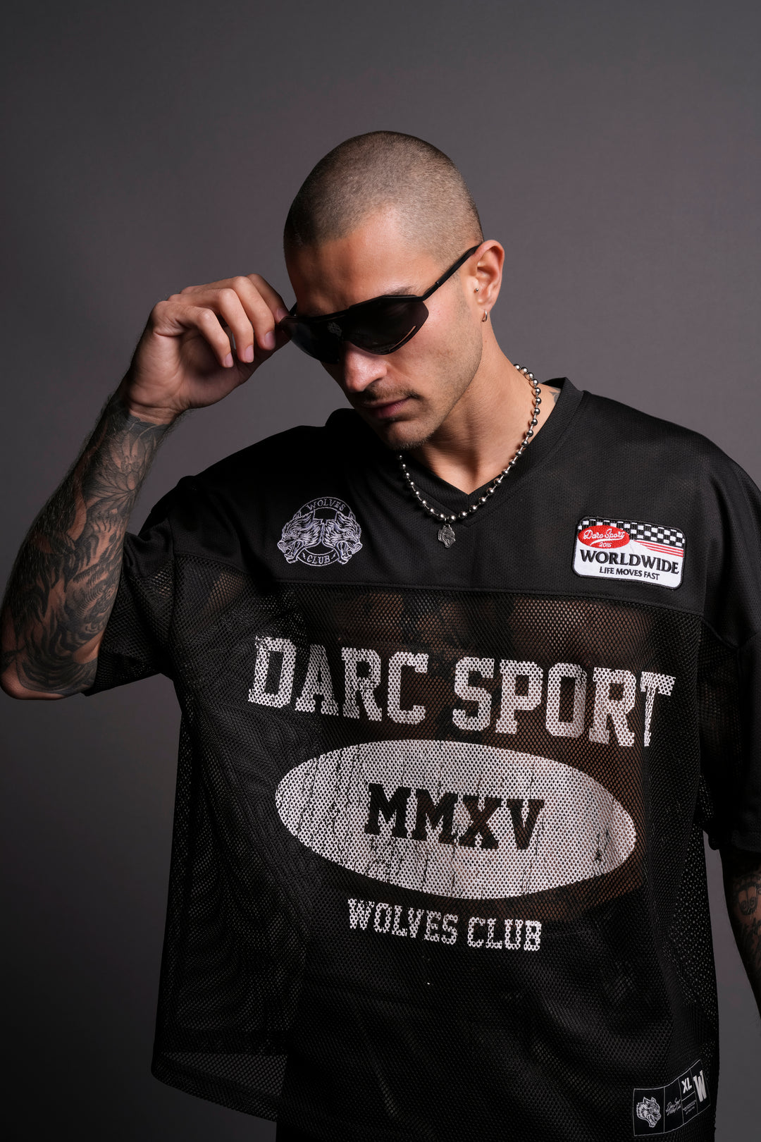 Wolf Head Speeder Glasses in Black