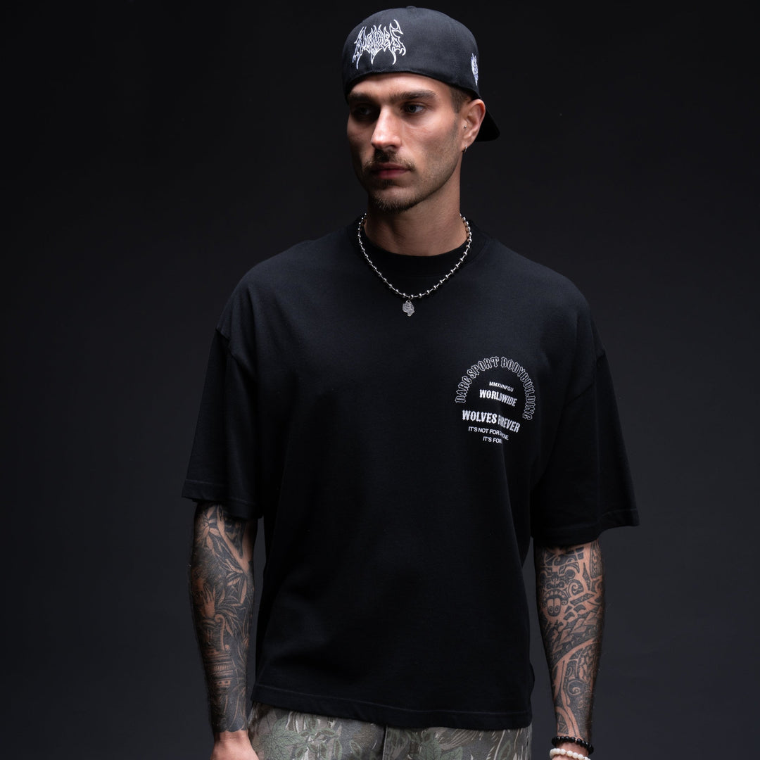 Feed "Premium" Box Cut Tee in Black
