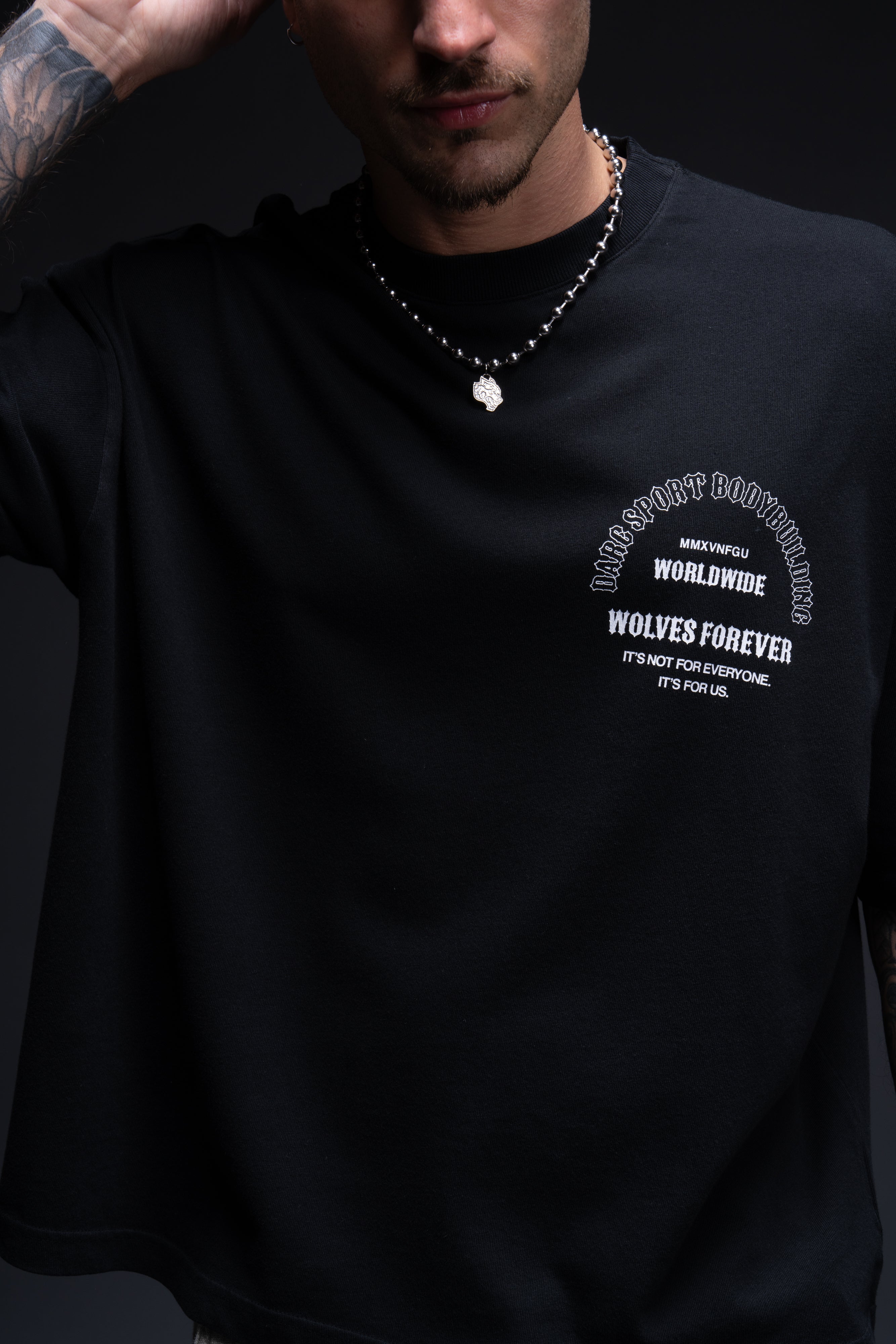 Feed "Premium" Box Cut Tee in Black