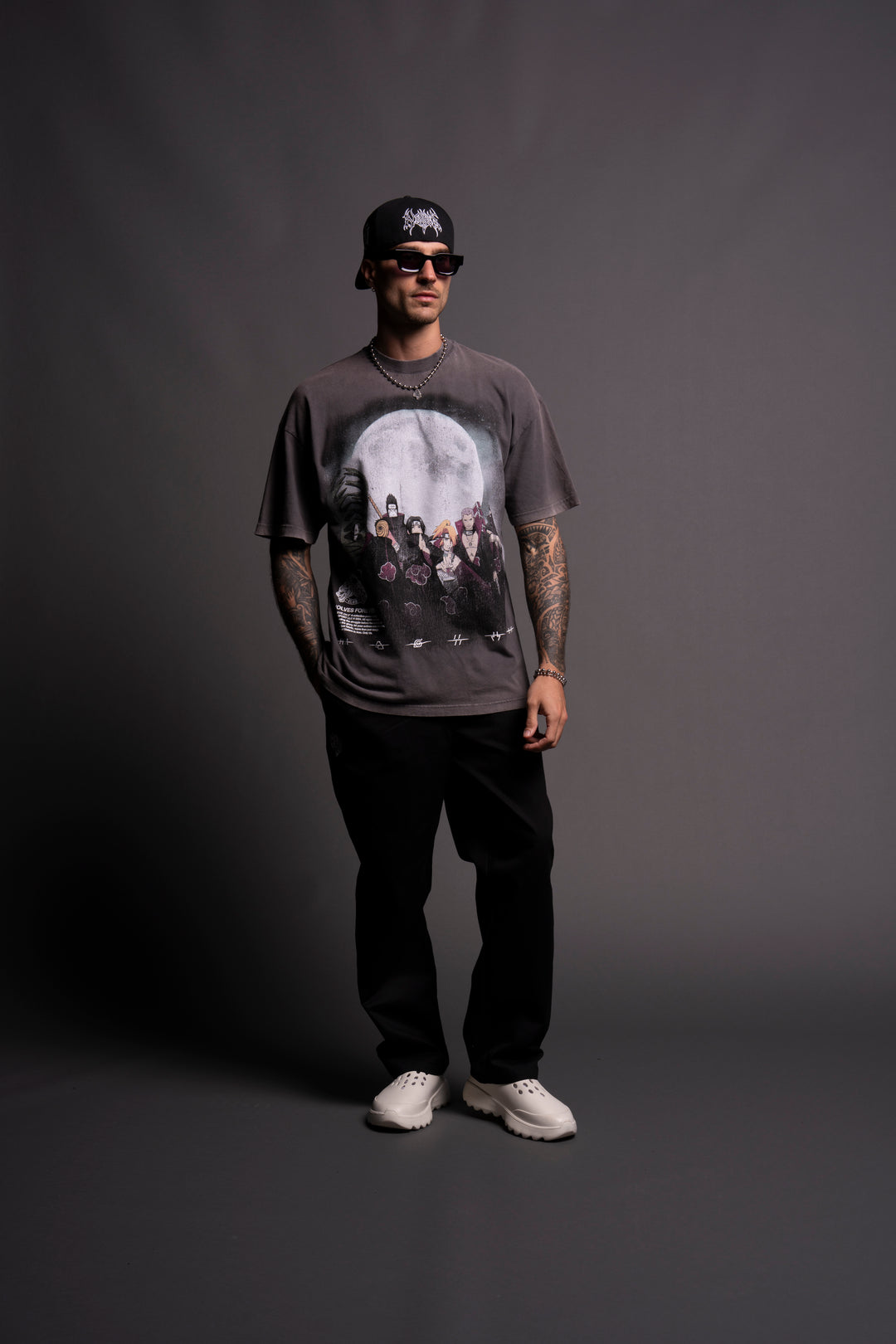 Just Like Us "Premium" Oversized Tee in Wolf Gray