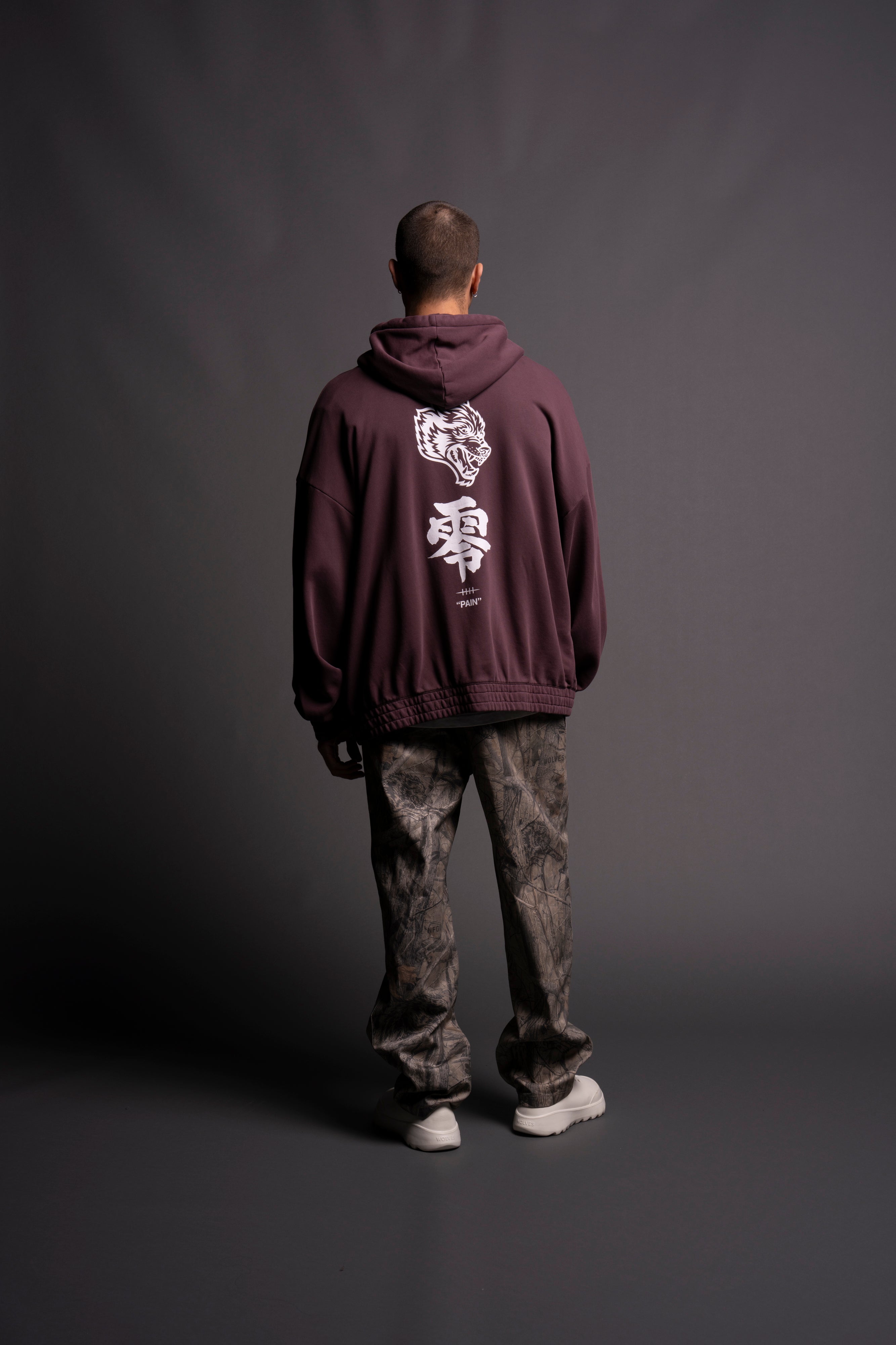 Pain "Chambers" Zip Hoodie in Purple Dusk