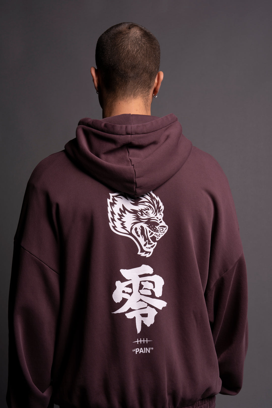 Pain "Chambers" Zip Hoodie in Purple Dusk