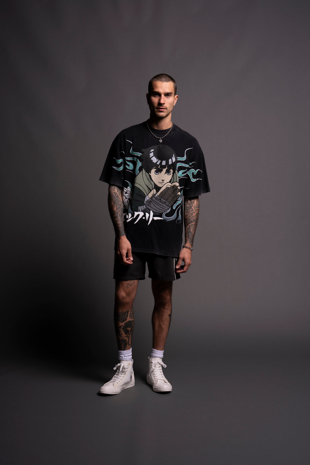 Rock "Premium" Oversized Tee in Black