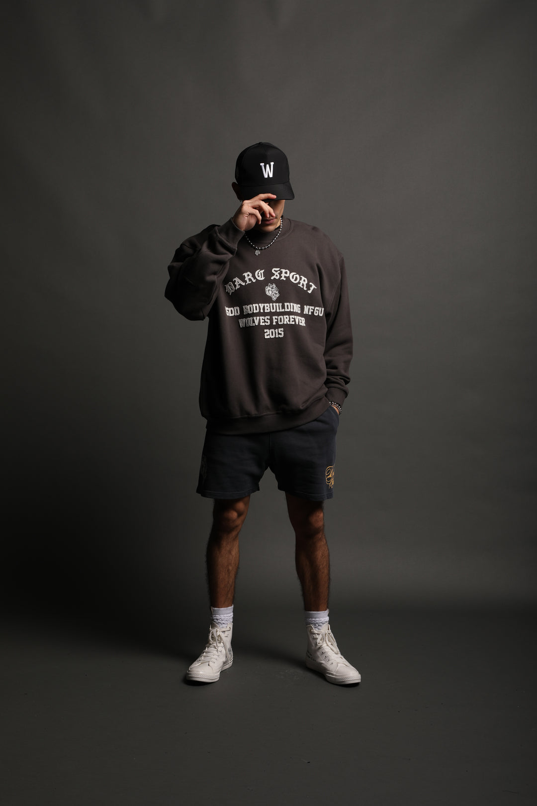 In This World Cornell Crewneck in Wolf Gray