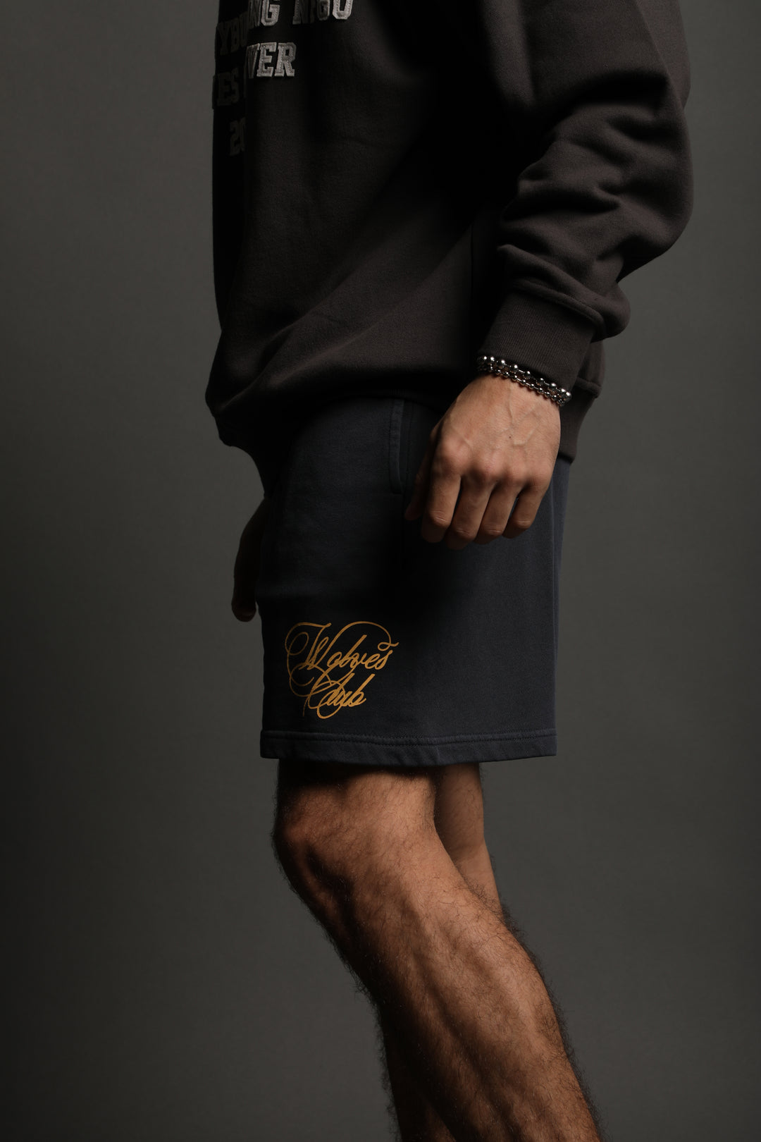 Respect Us V3 Post Lounge Sweat Shorts in Midnight Blue