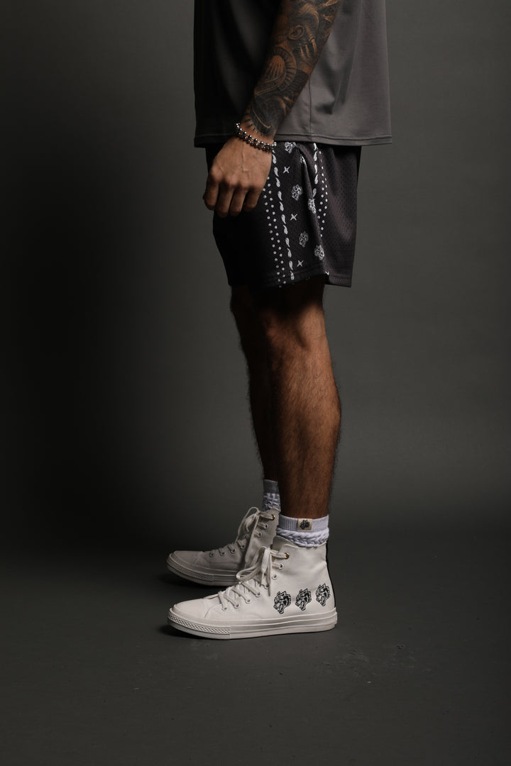 Western Mesh Shorts in Wolf Gray