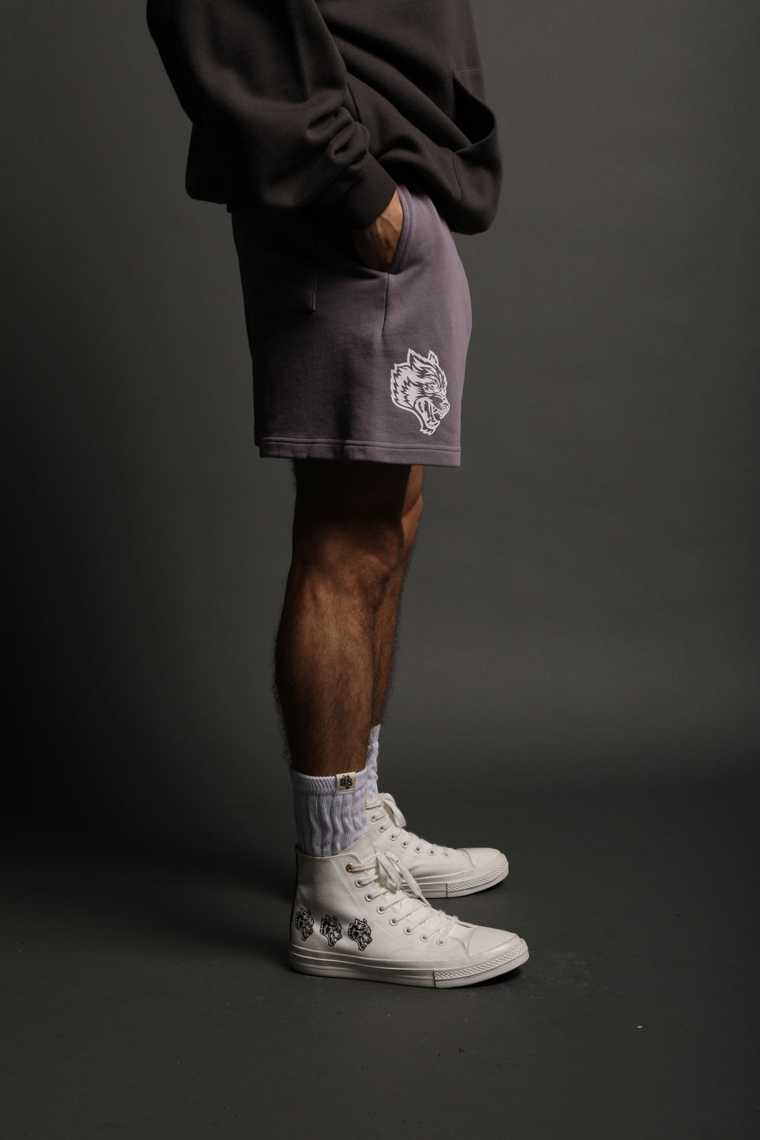 Respect Us V3 Post Lounge Sweat Shorts in Vintage Plum