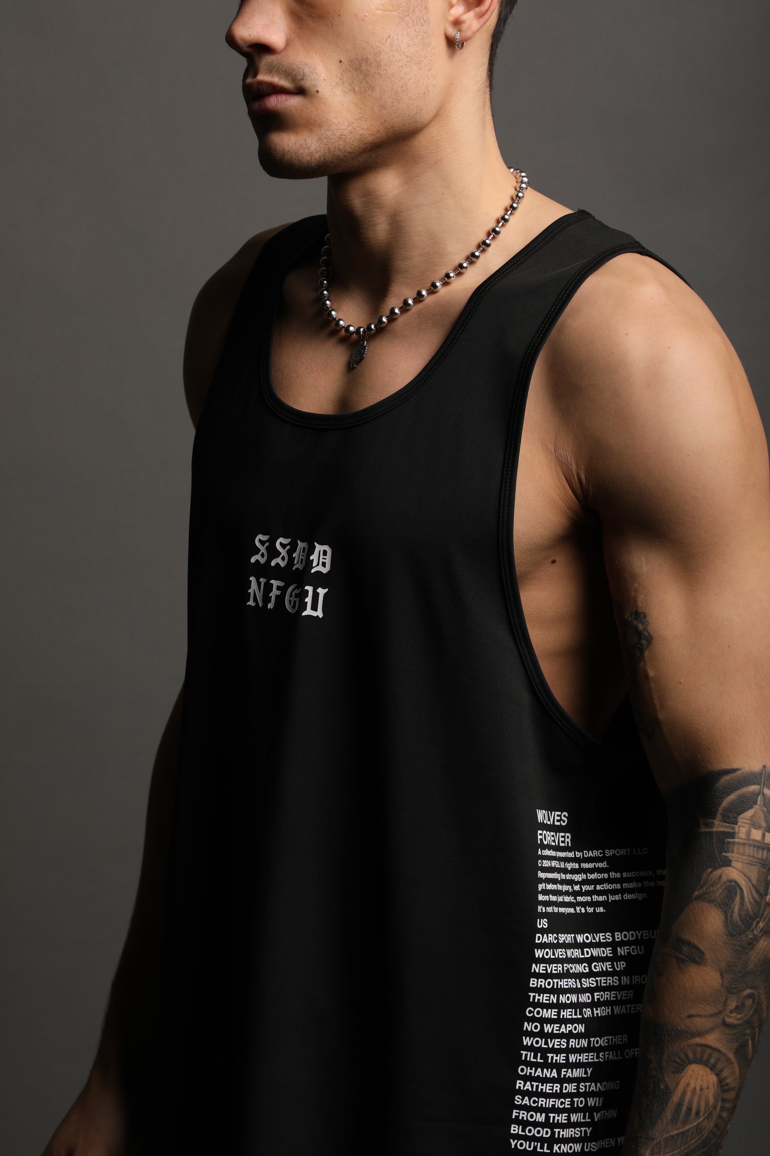 Darc Sport KIN DRY WOLF DROP TANK BLK M - トップス