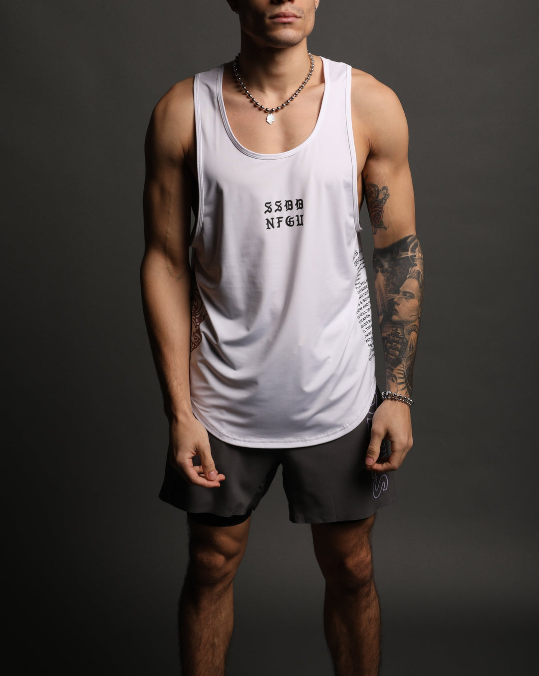 In Our Blood "Dry Wolf" (Drop) Tank in White