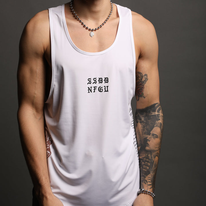 In Our Blood "Dry Wolf" (Drop) Tank in White