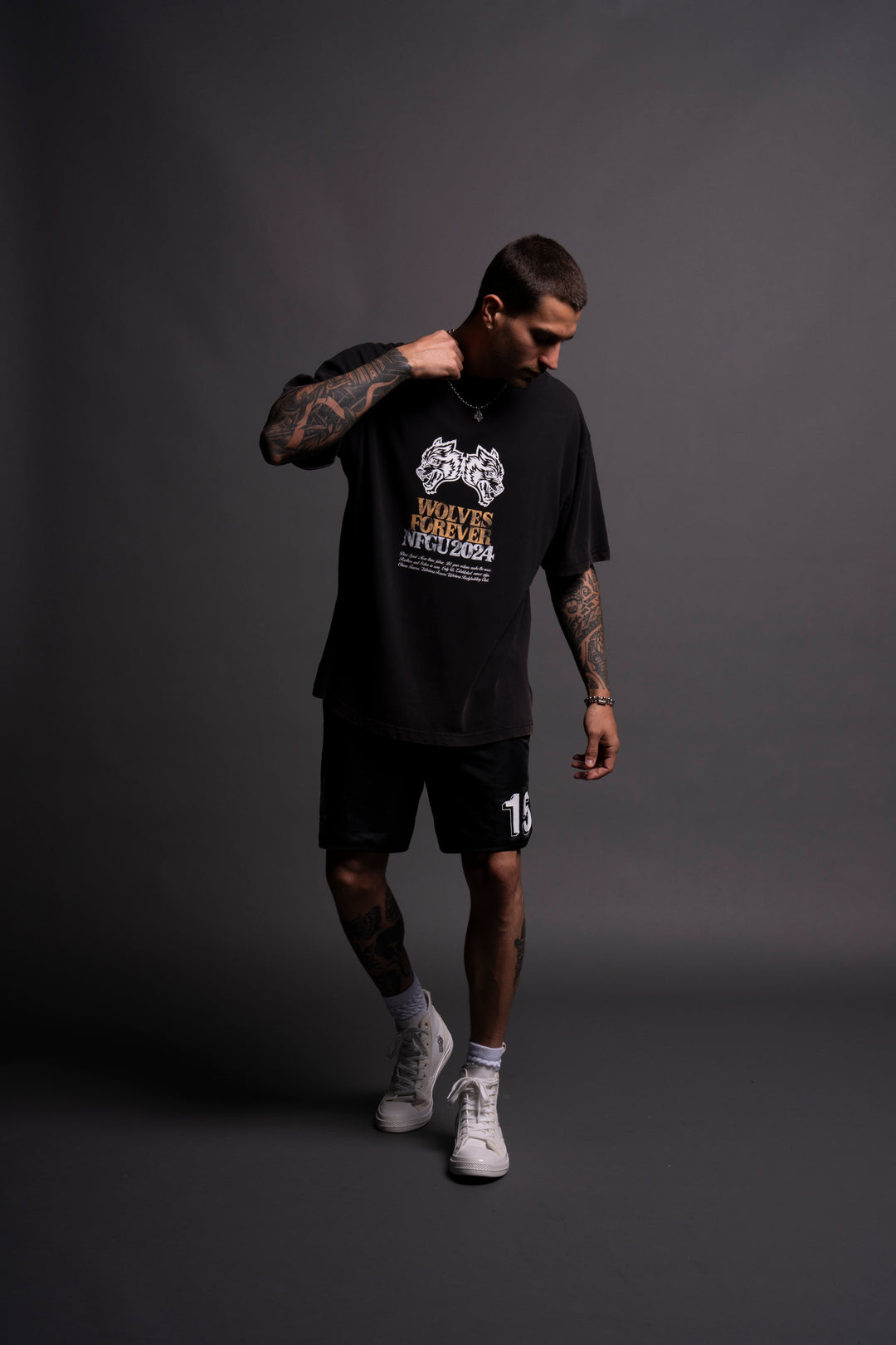 Fly Higher V2 "Premium Vintage" Oversized Tee in Black