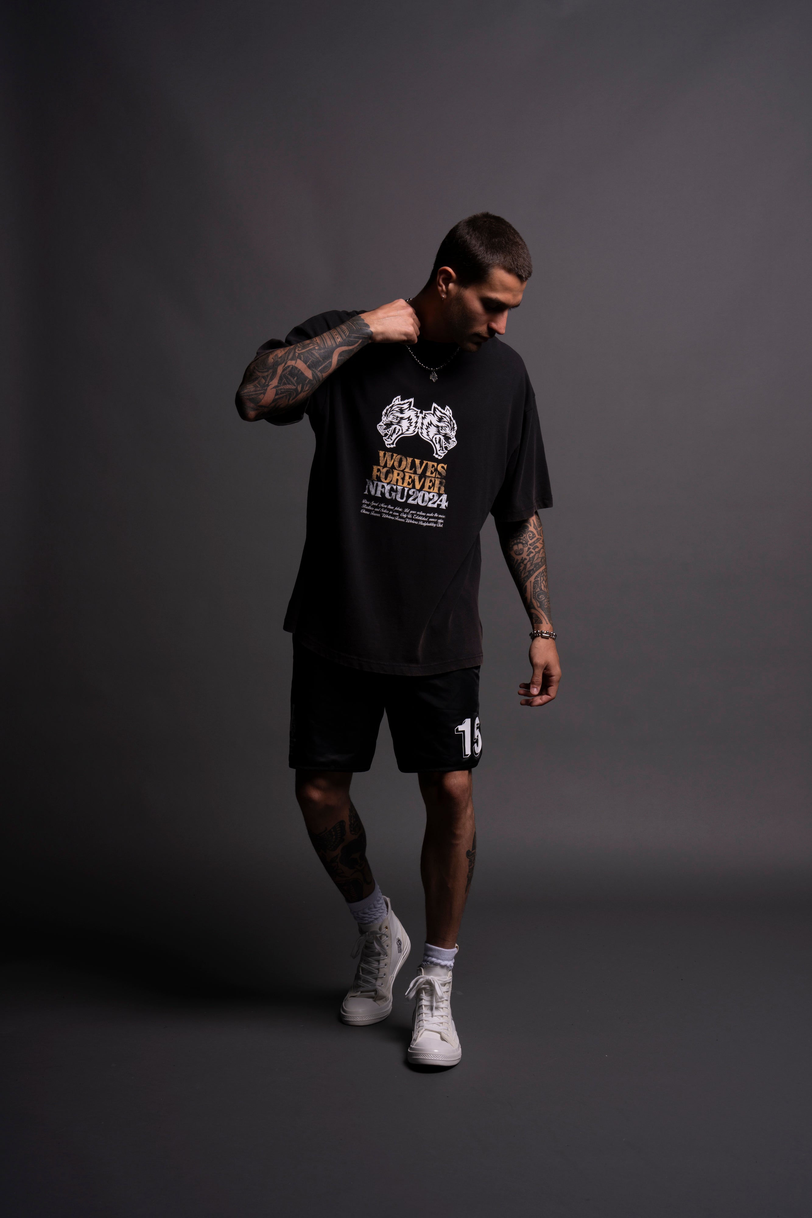Fly Higher V2 "Premium Vintage" Oversized Tee in Black
