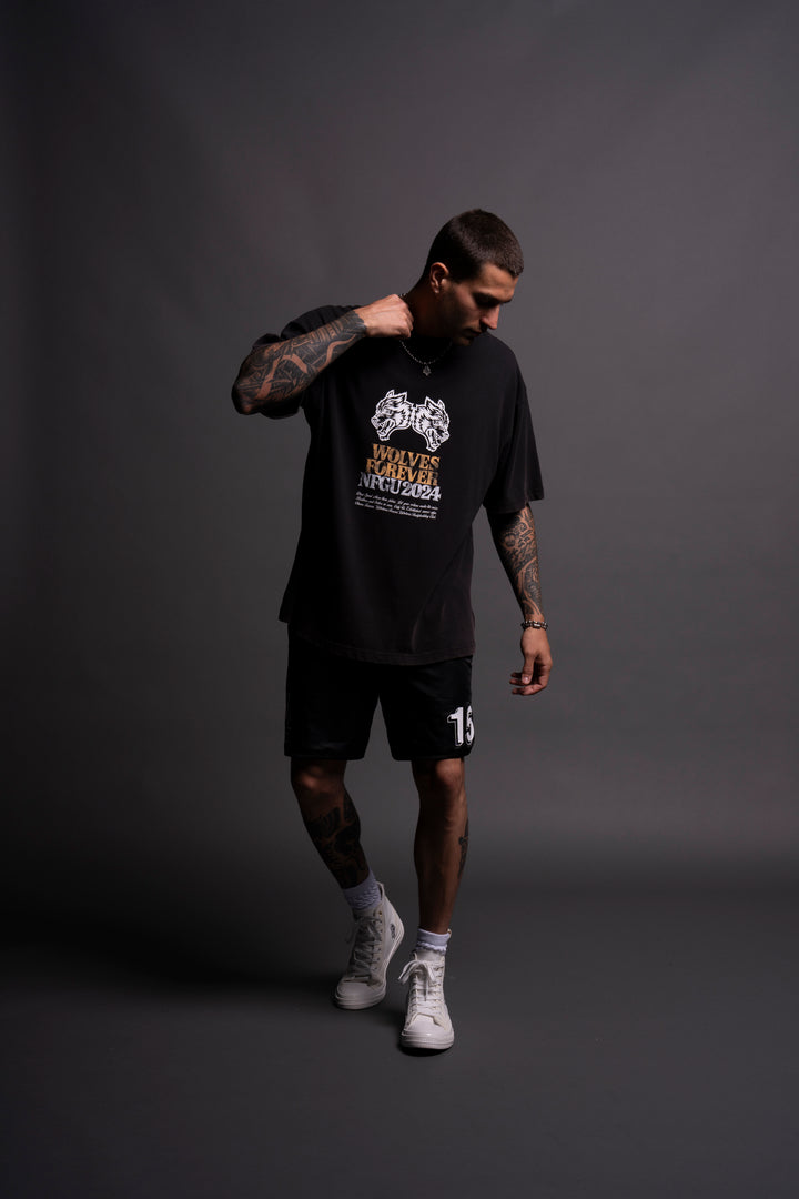 Fly Higher V2 "Premium Vintage" Oversized Tee in Black