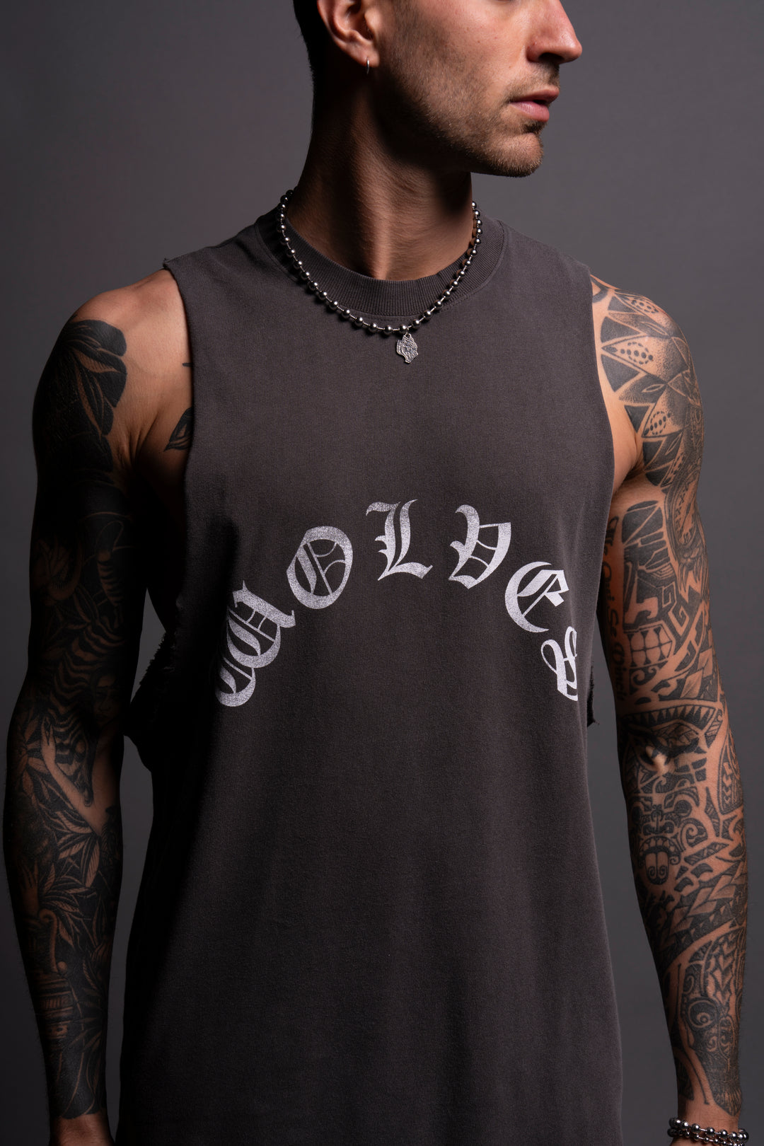 Riders On The Storm "Vintage Tommy" Muscle Tee in Wolf Gray