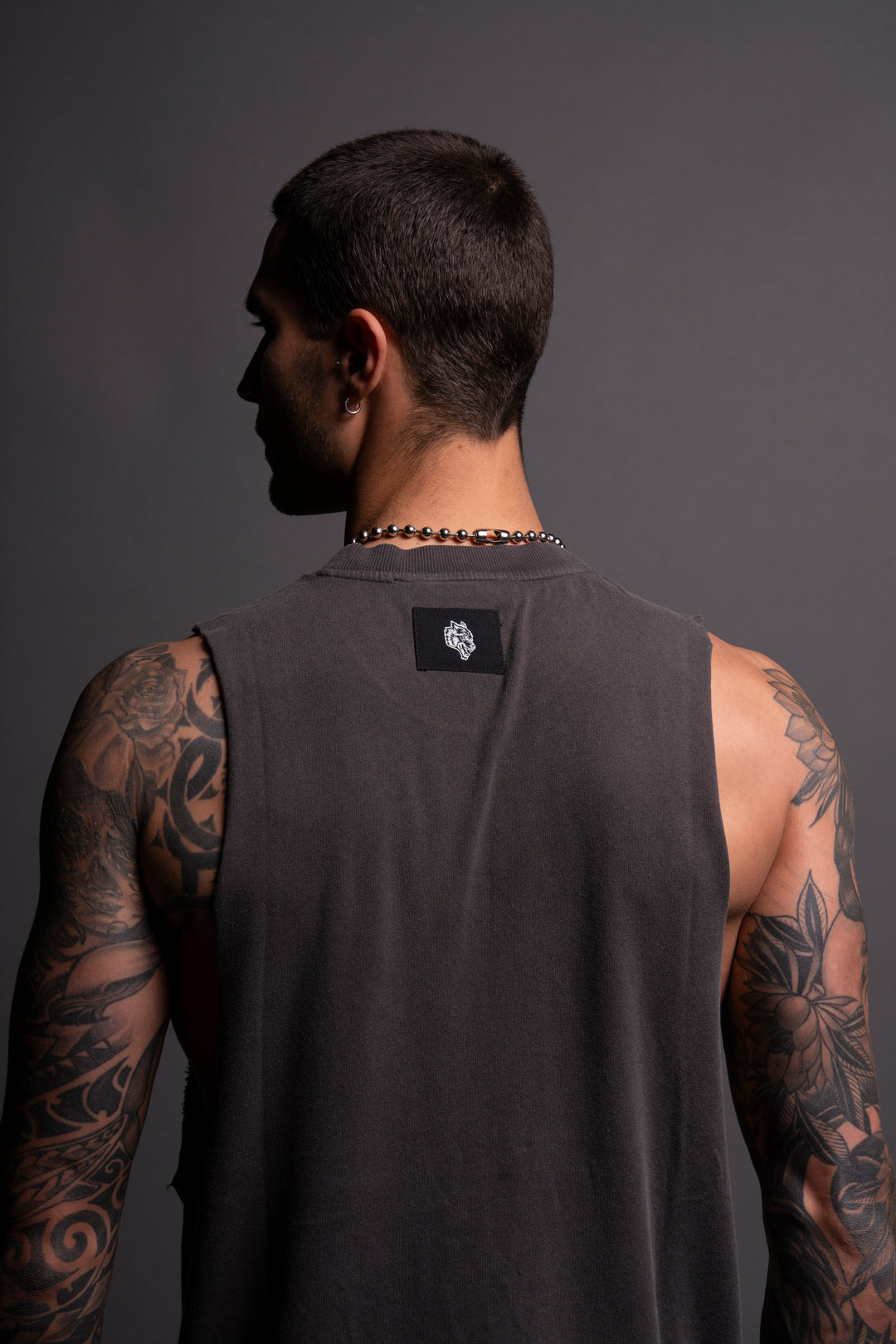 Riders On The Storm "Vintage Tommy" Muscle Tee in Wolf Gray