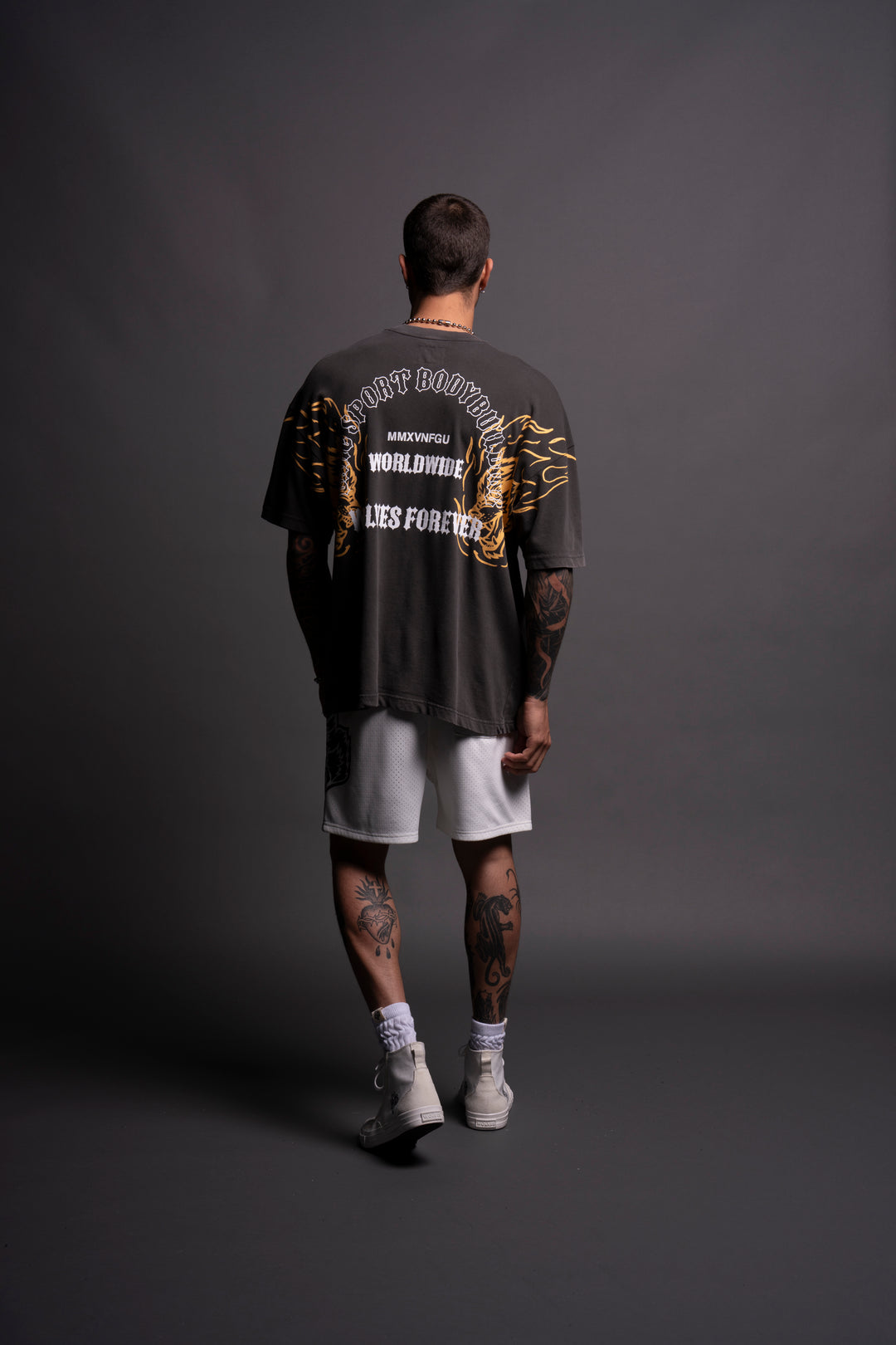The One You Feed "Premium Vintage" Oversized Tee in Wolf Gray