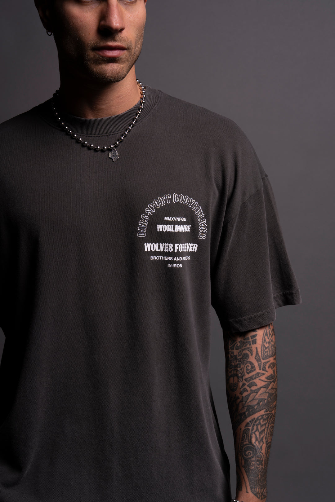 The One You Feed "Premium Vintage" Oversized Tee in Wolf Gray